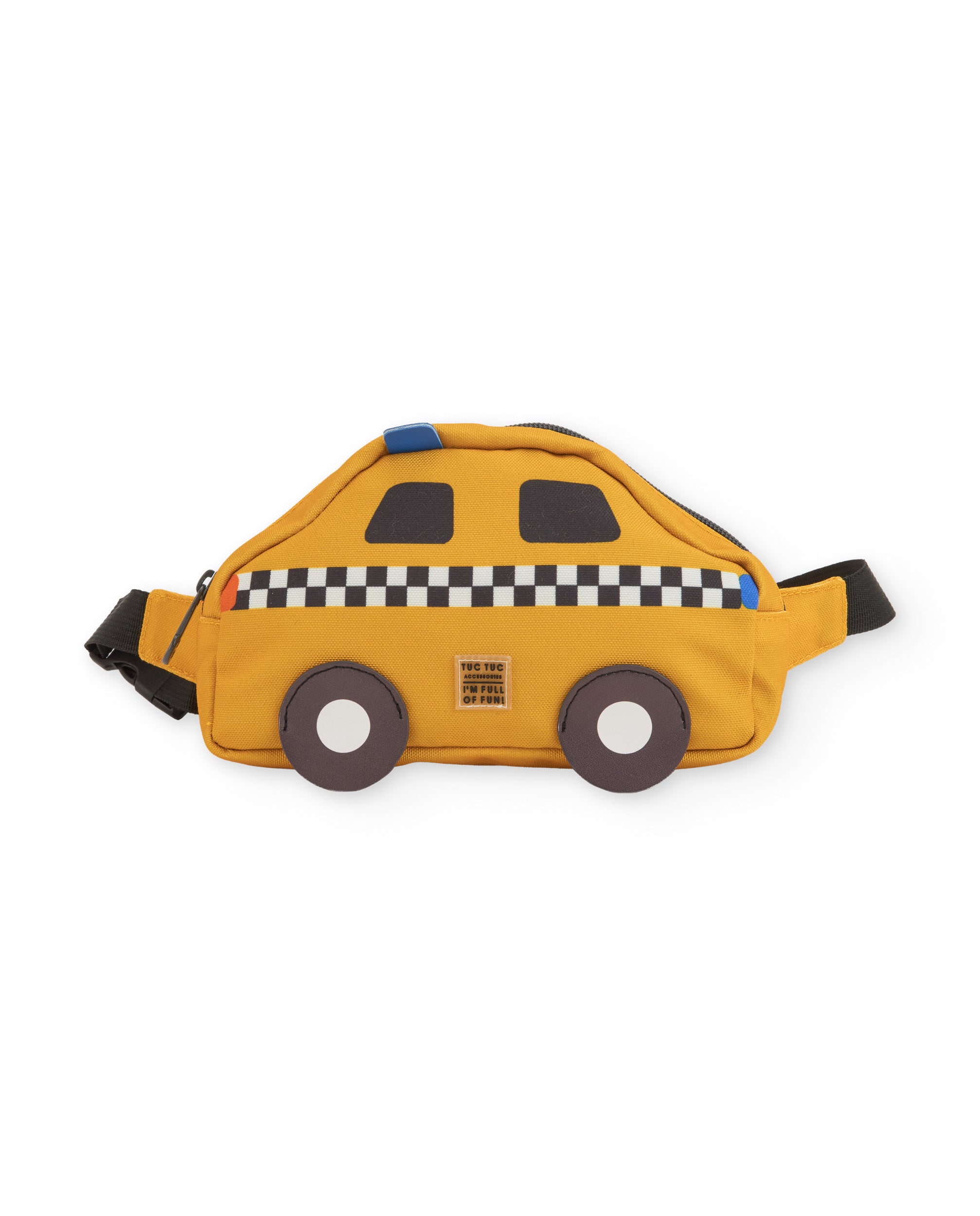 Bandolera de niño con diseño de taxi y apliques divertidos