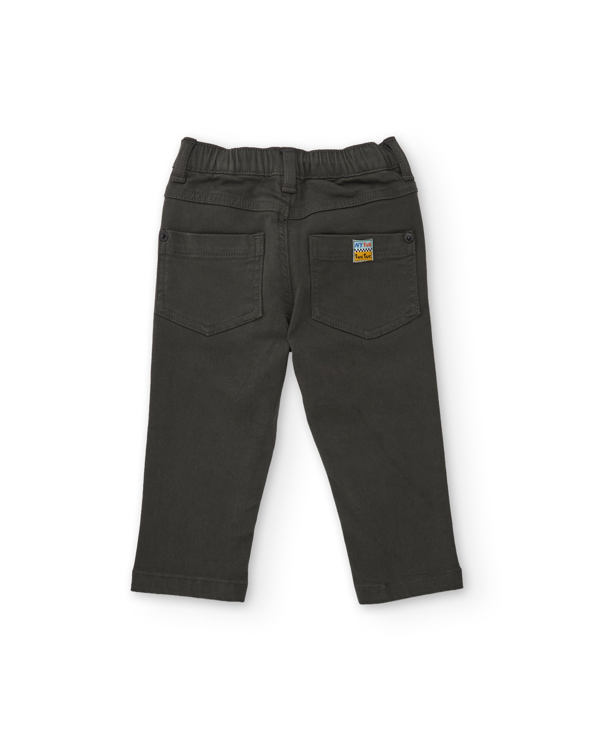 Pantalón de niño de tela plana con bolsillos y corte cómodo