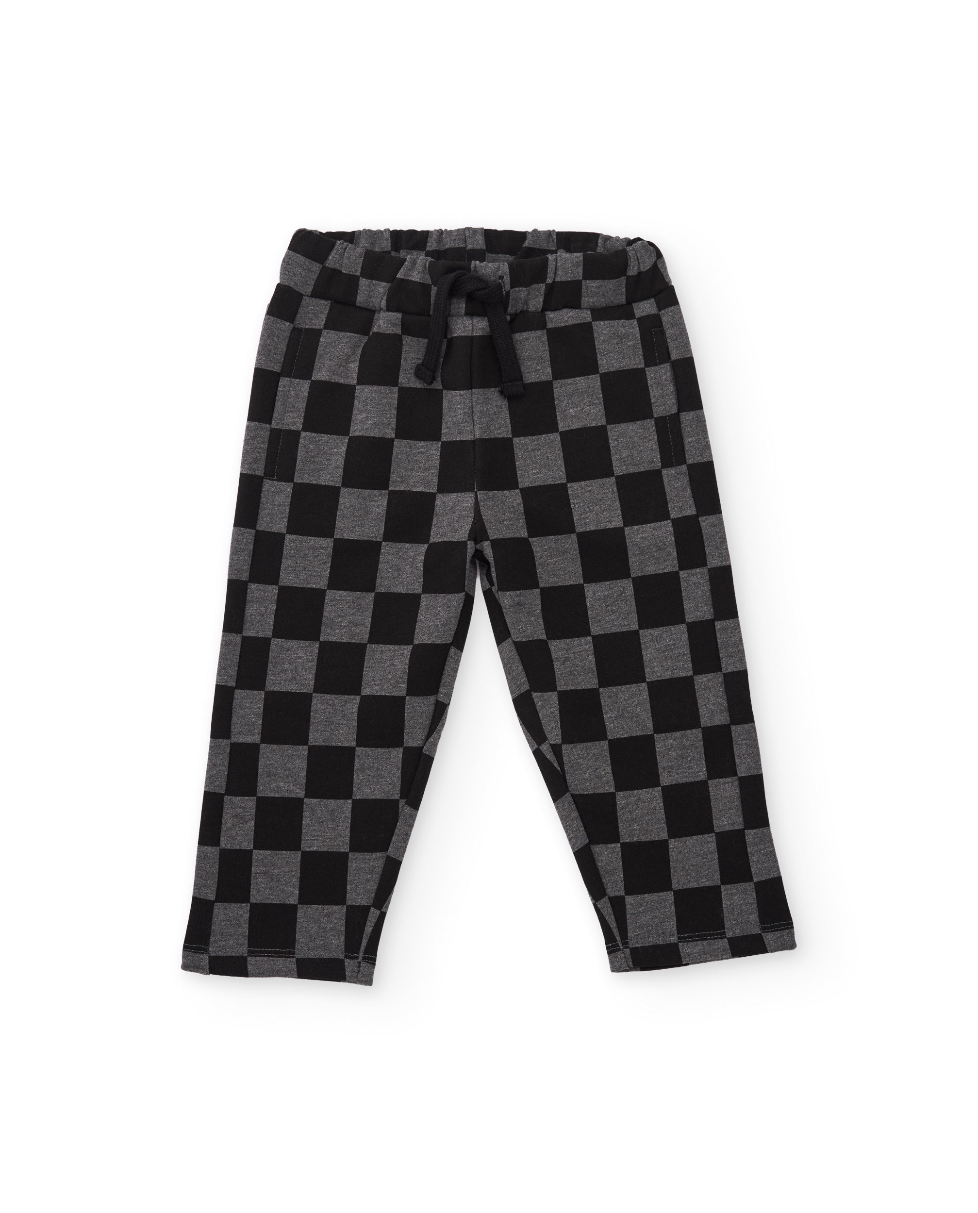 Pantalón de niño de felpa con estampado geométrico y tacto suave
