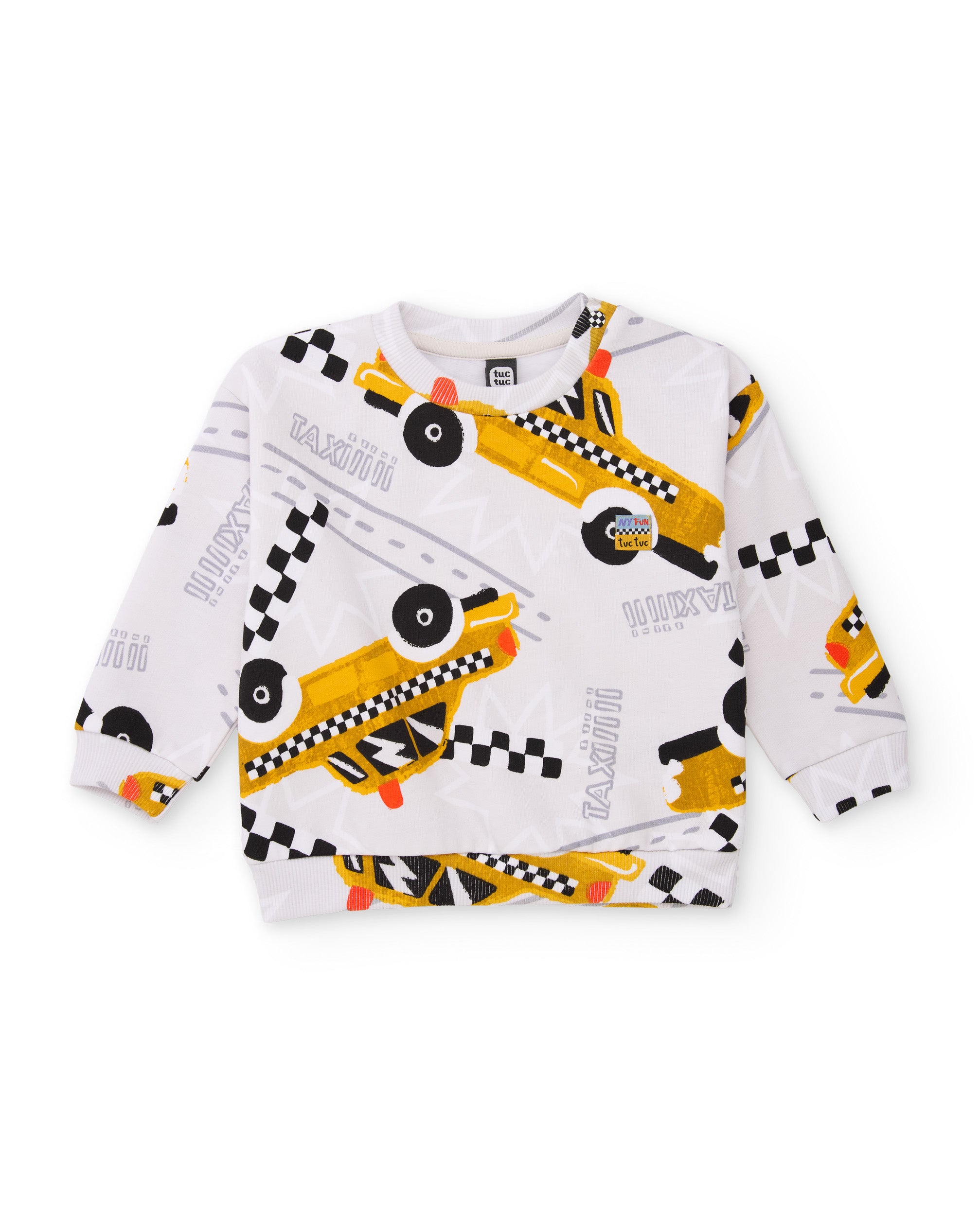 Sudadera de niño de felpa con print de automoviles