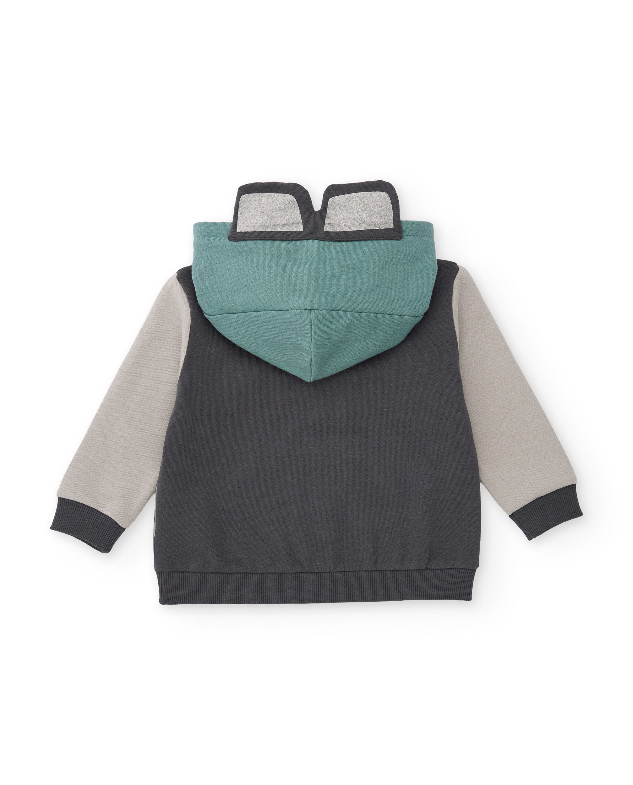 Sudadera de niño de felpa con capucha y estampado urbano