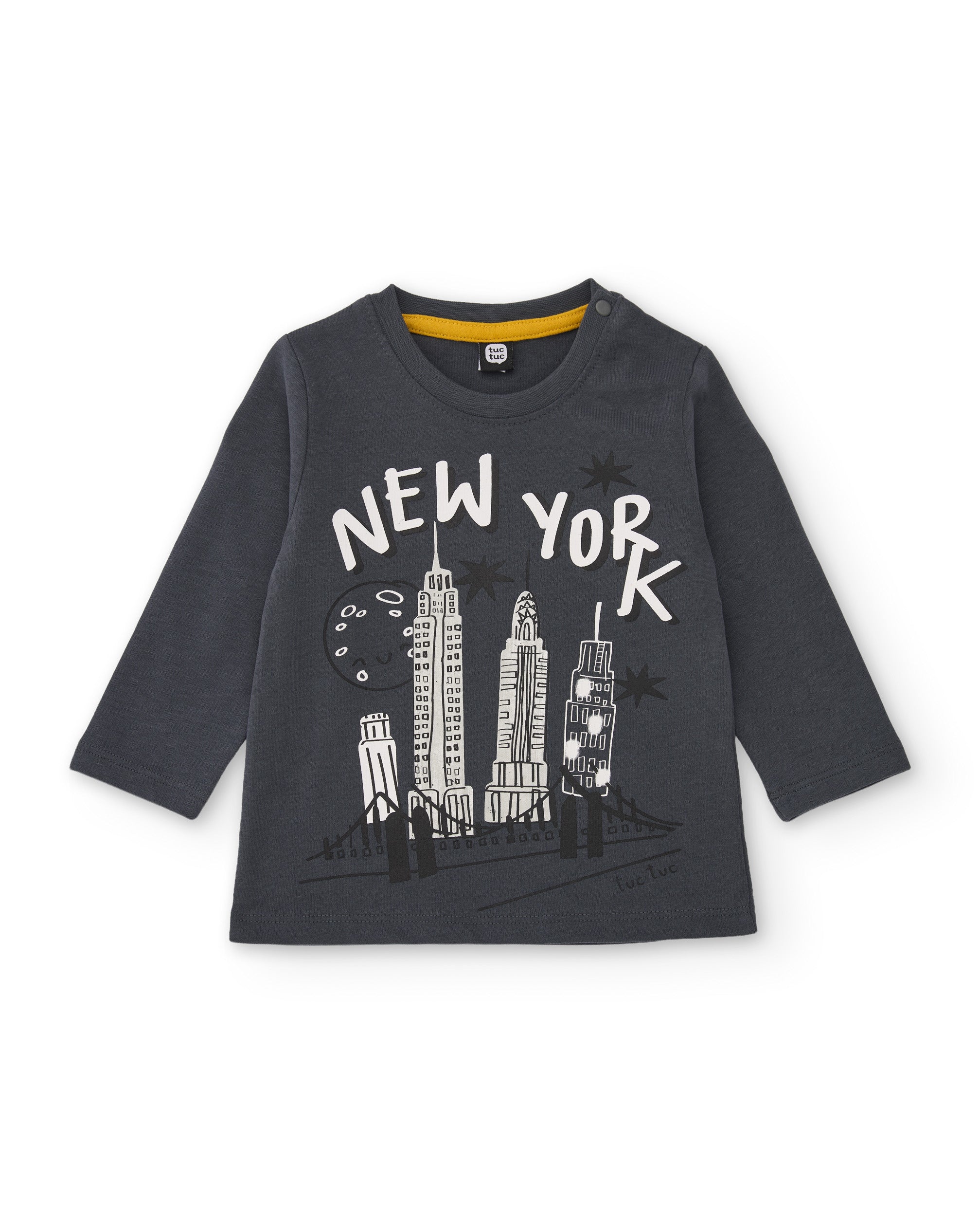 Camiseta de niño de punto con estampado de ciudad