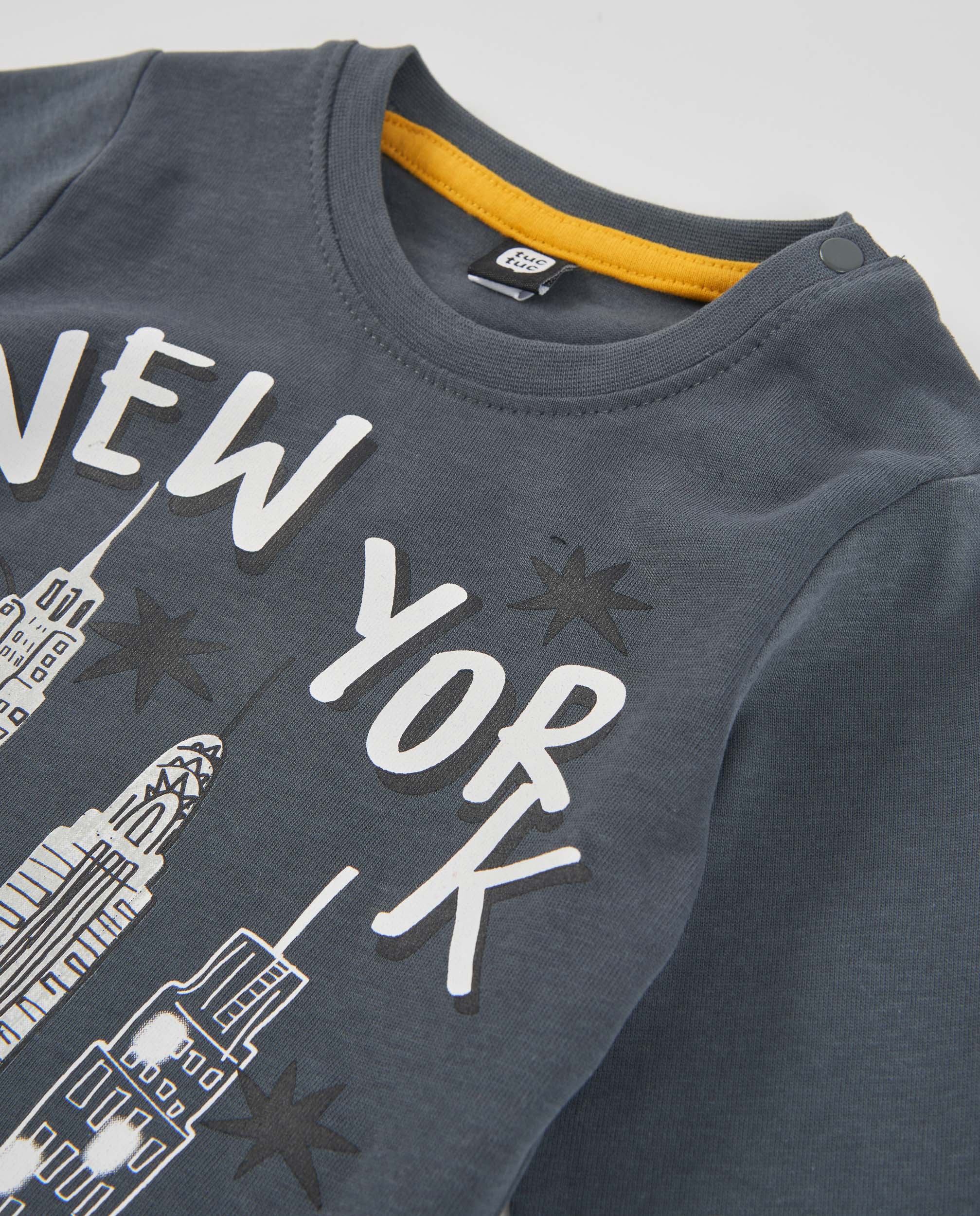 Camiseta de niño de punto con estampado de ciudad