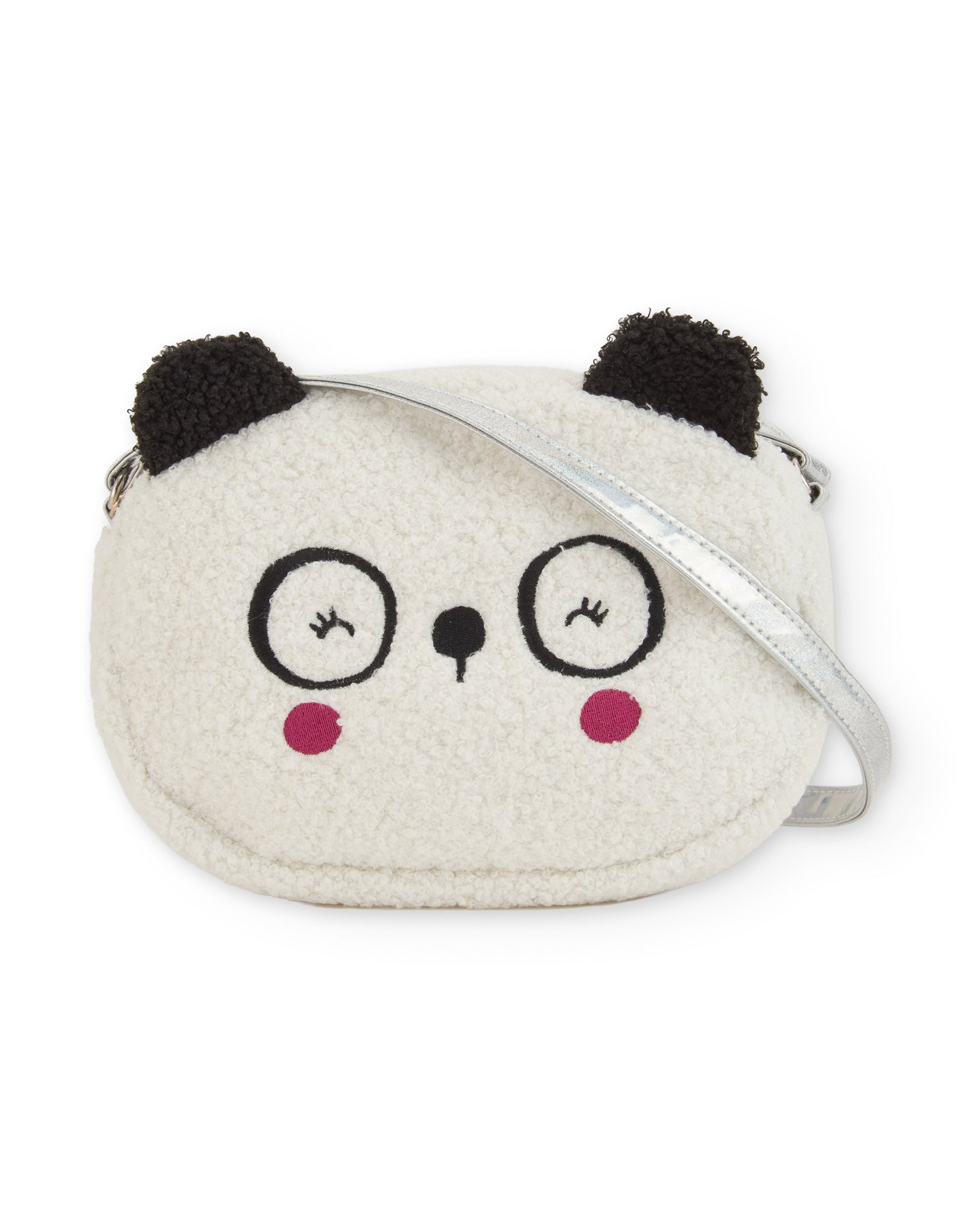Bolso de niña de borreguito con diseño de panda y tacto suave