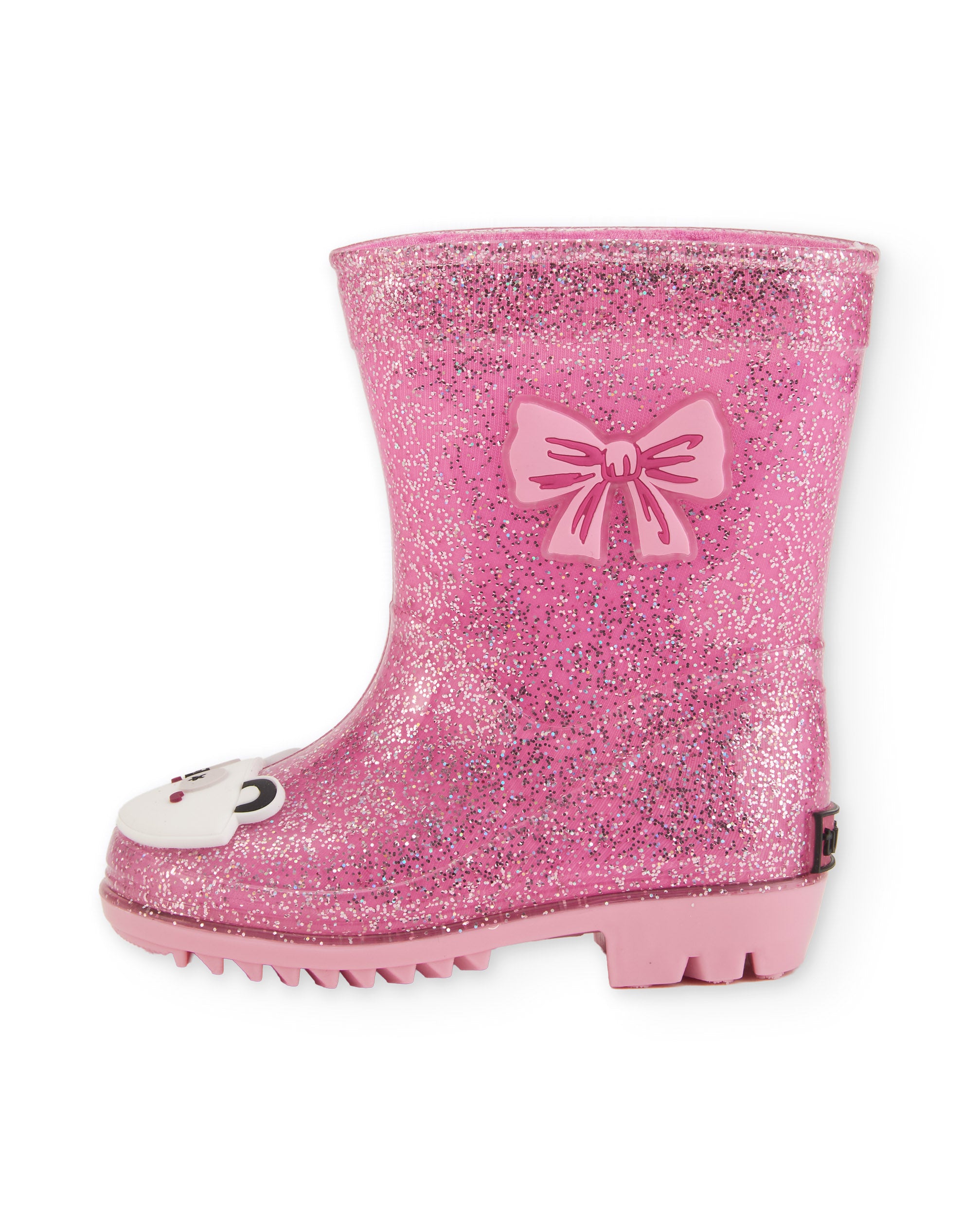 Botas de agua niña glitter lazo decorativo