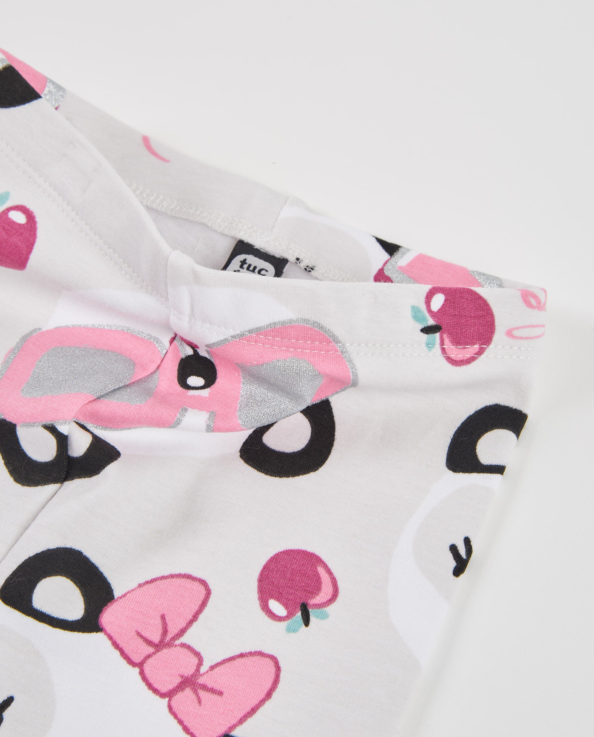 Legging de niña de felpa con estampado de pandas