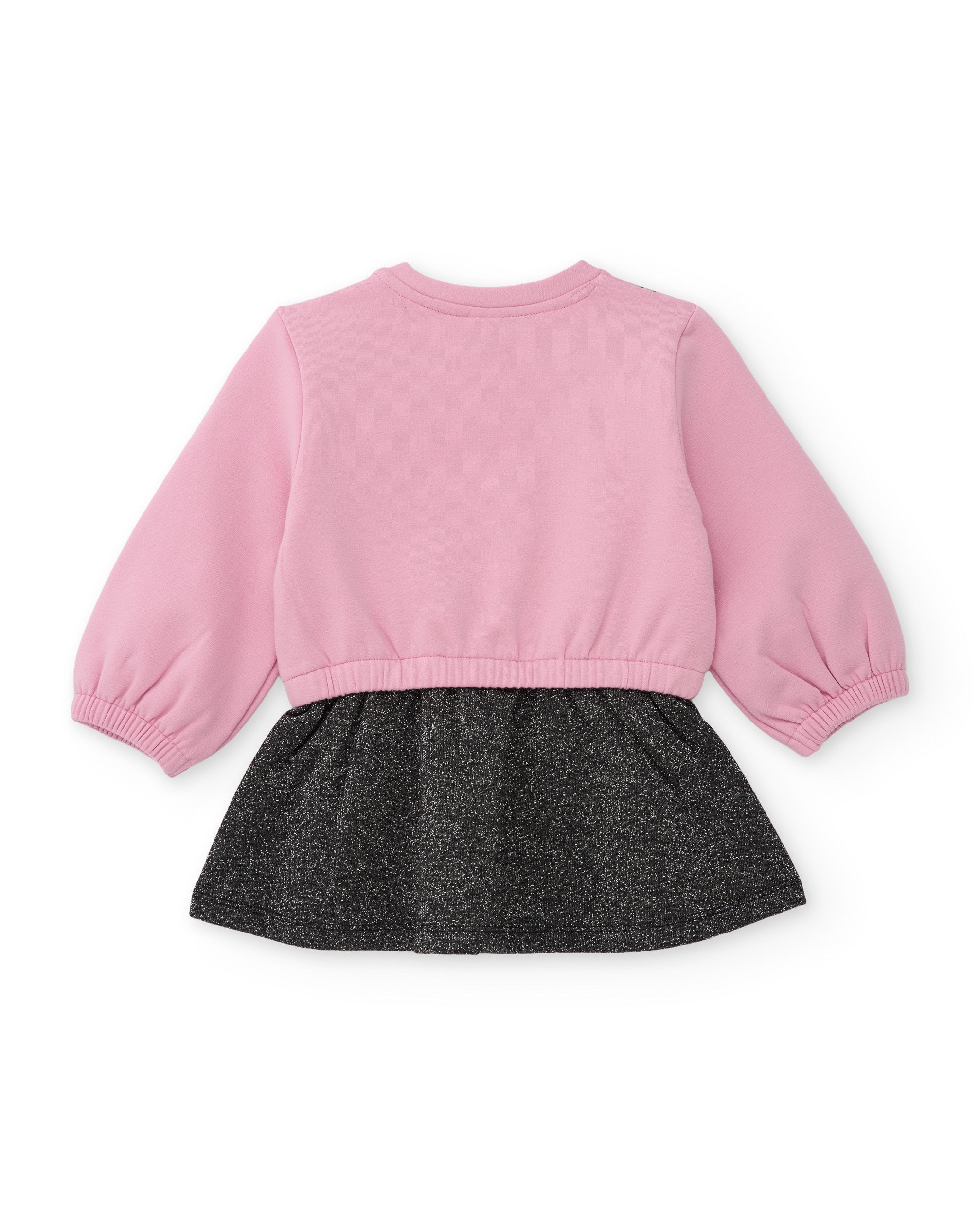 Vestido de niña de felpa con diseño de bolso y tacto cálido