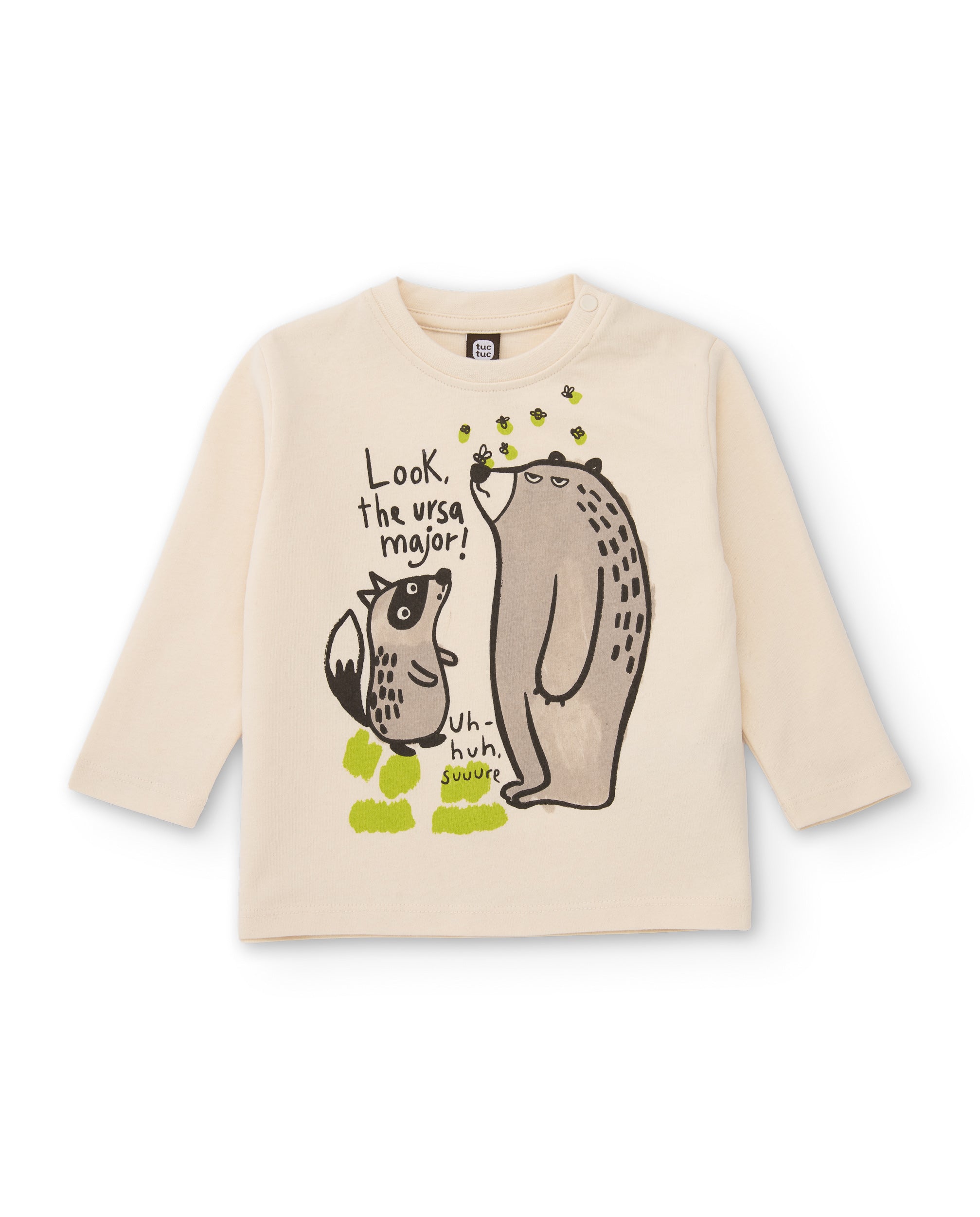 Camiseta de niño de punto con gráfico de animales y manga larga