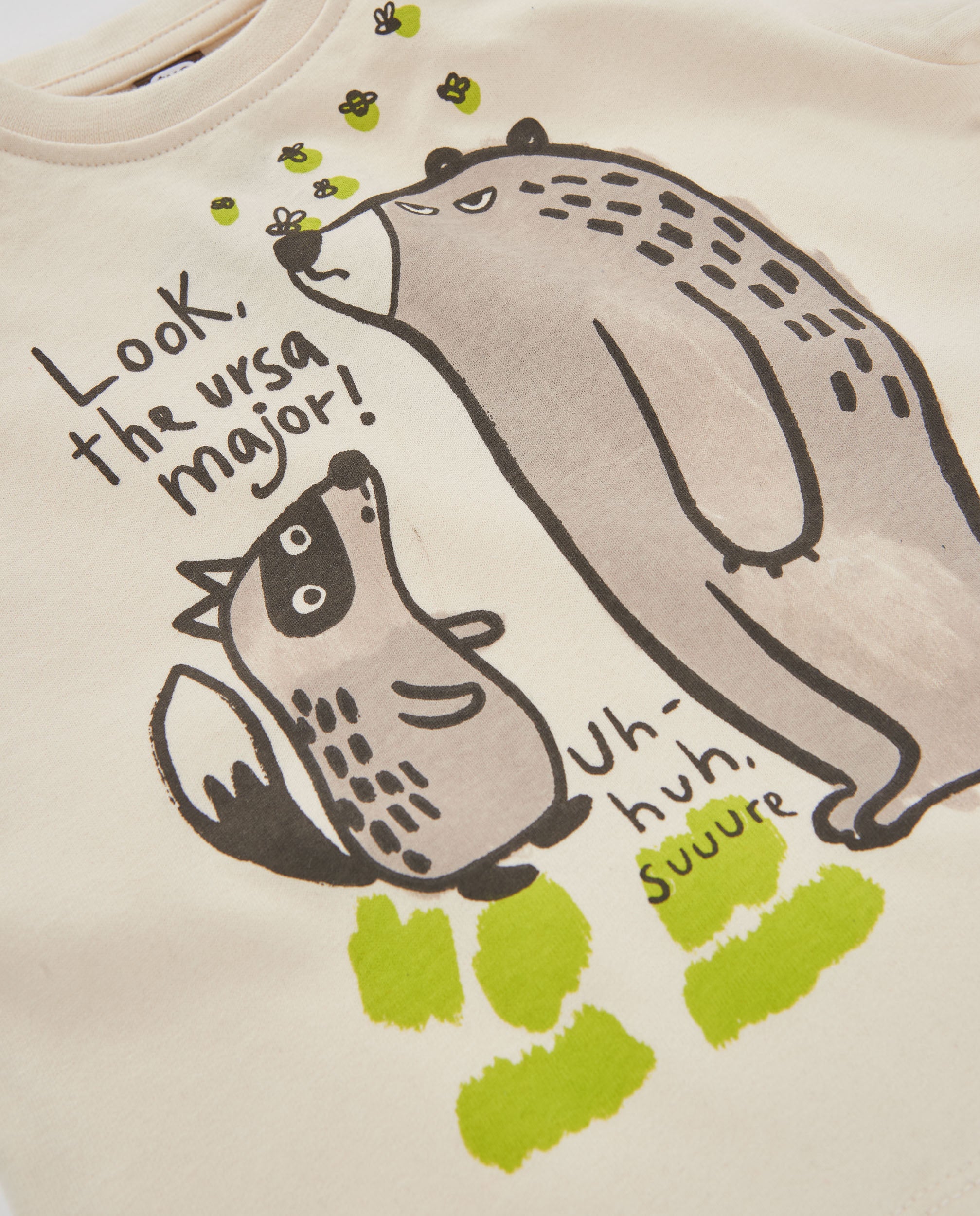 Camiseta de niño de punto con gráfico de animales y manga larga