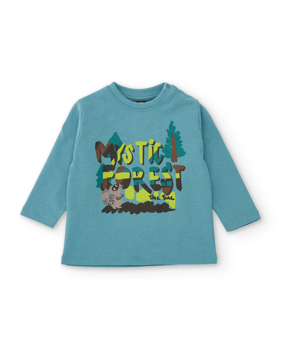 Camiseta de niño de punto con manga larga y diseño gráfico
