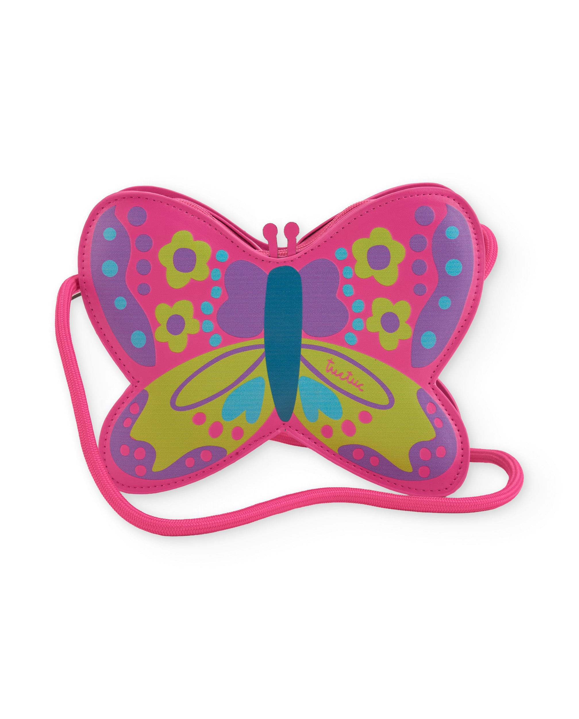 Bolso de niña con forma de mariposa y estampado floral