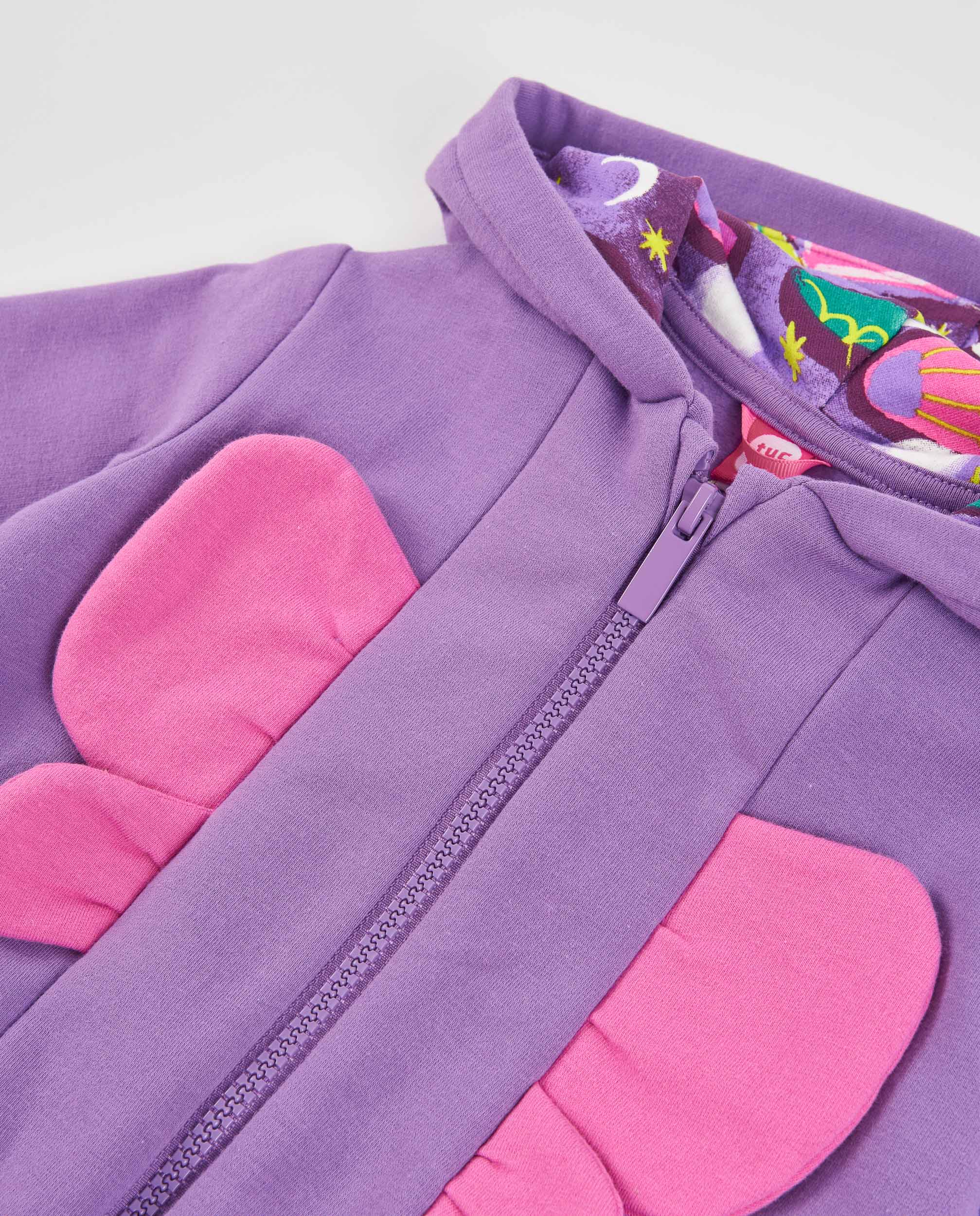 Sudadera de niña de felpa con capucha y diseño de alas