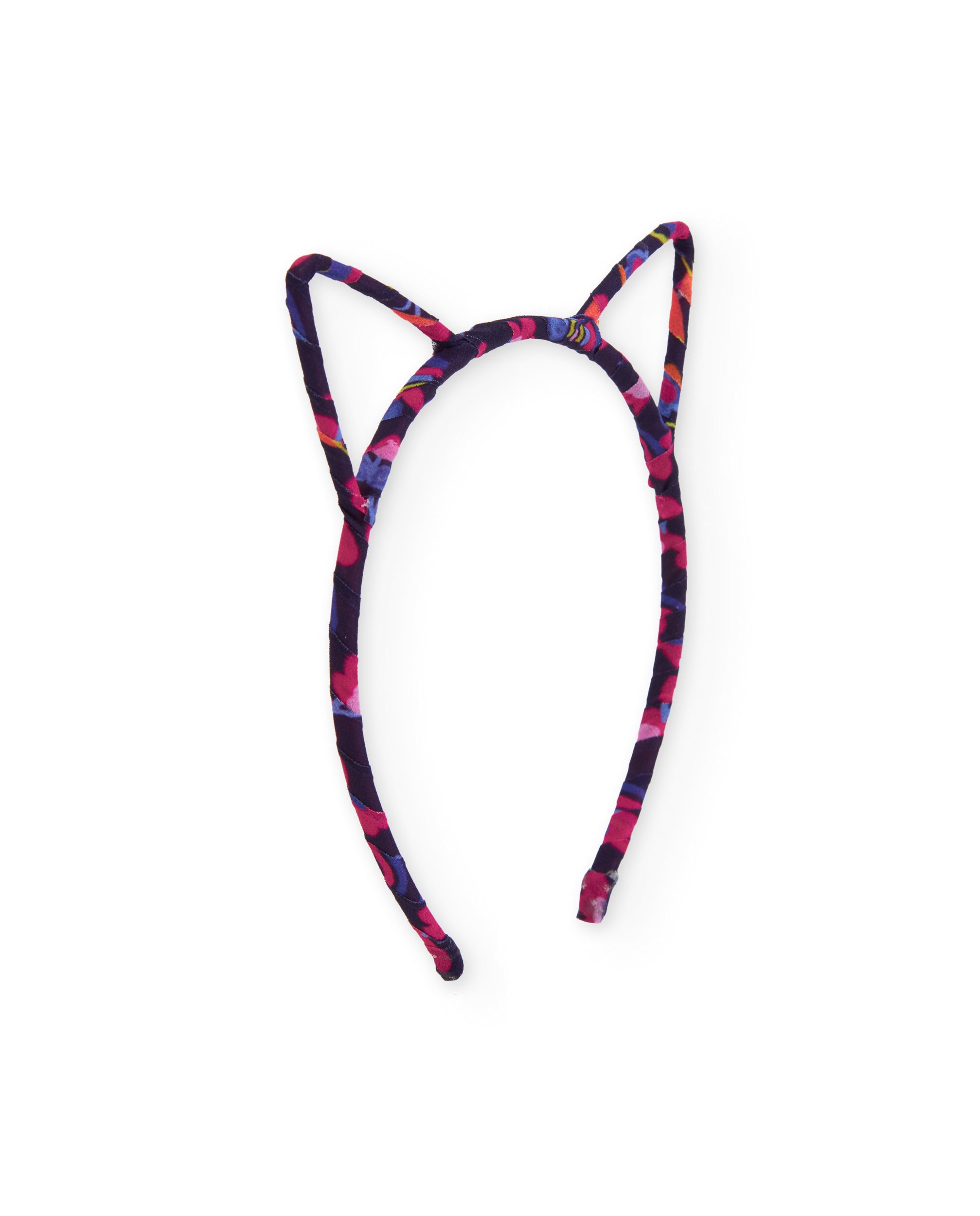 Diadema de niña con orejas y estampado floral