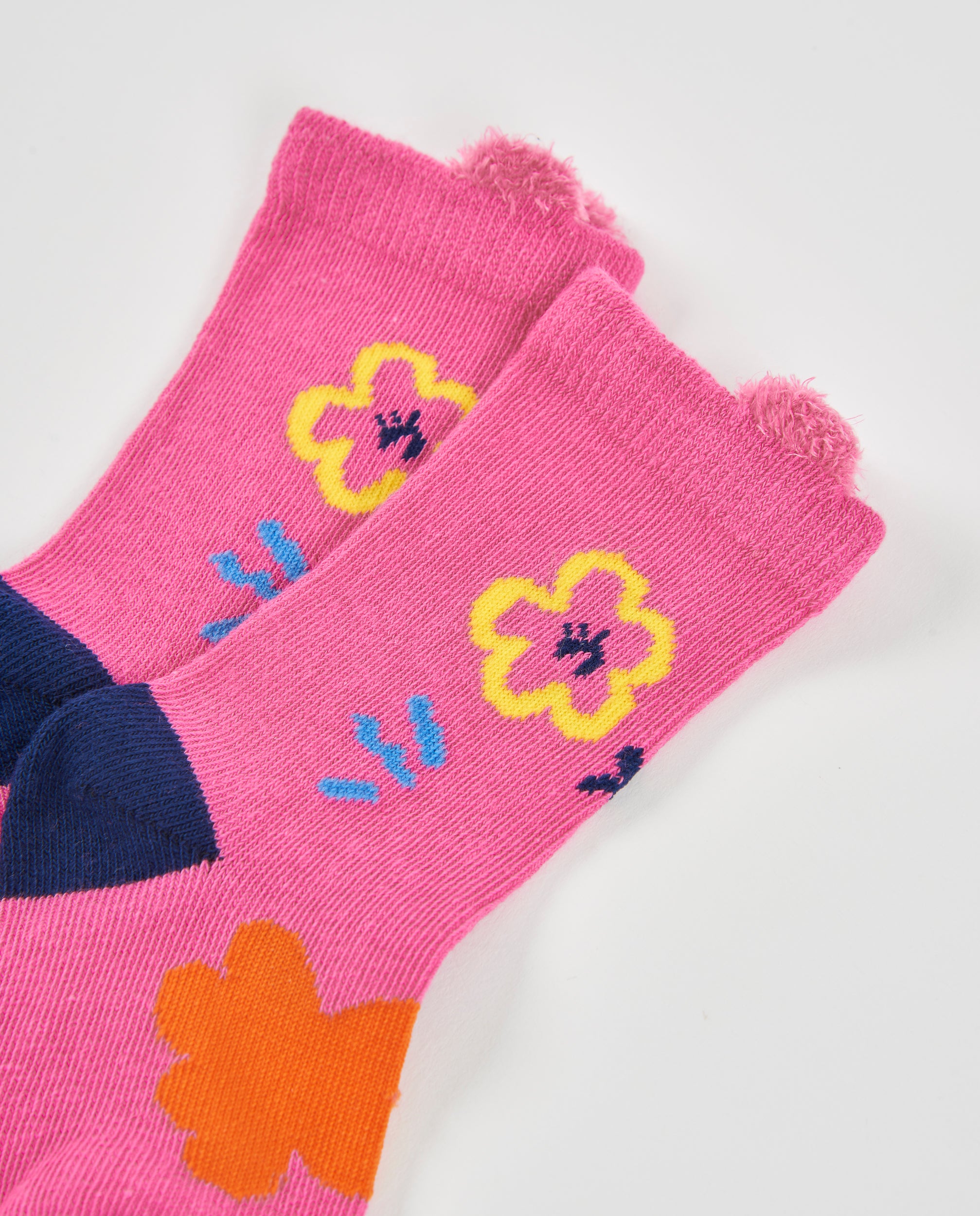 Set de calcetines de niña de algodón con estampado floral
