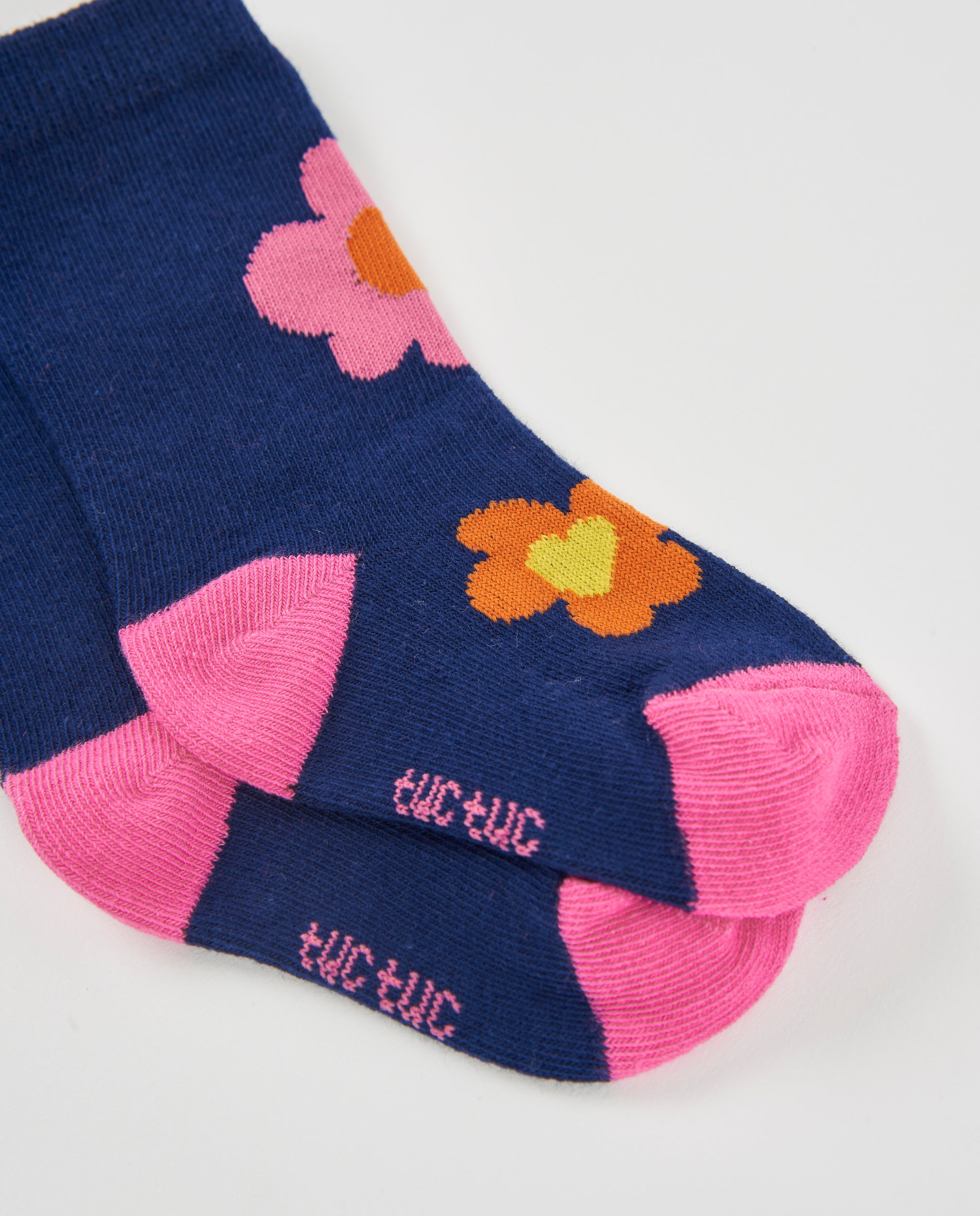 Set de calcetines de niña de algodón con estampado floral