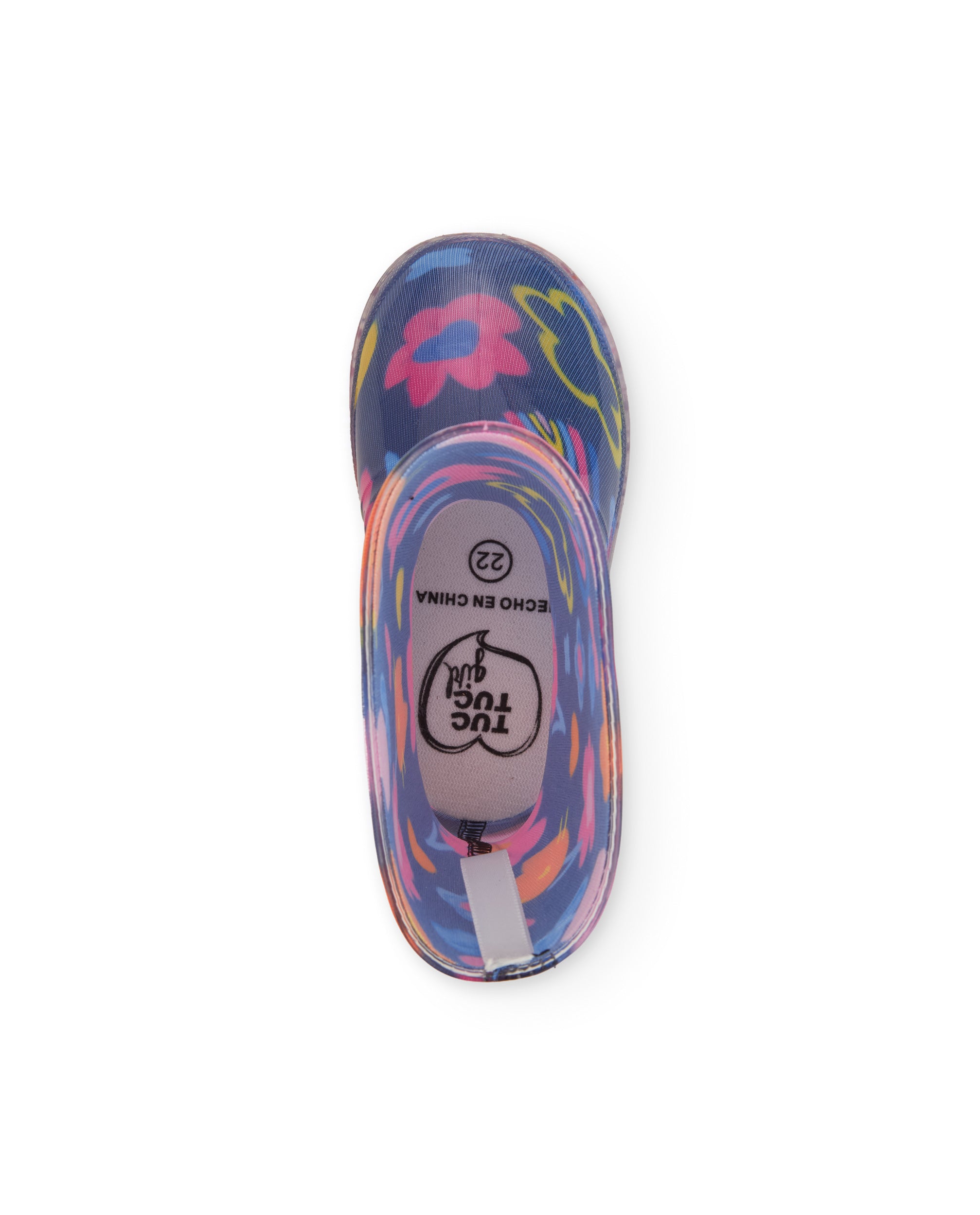 Bota agua niña estampado floral impermeable