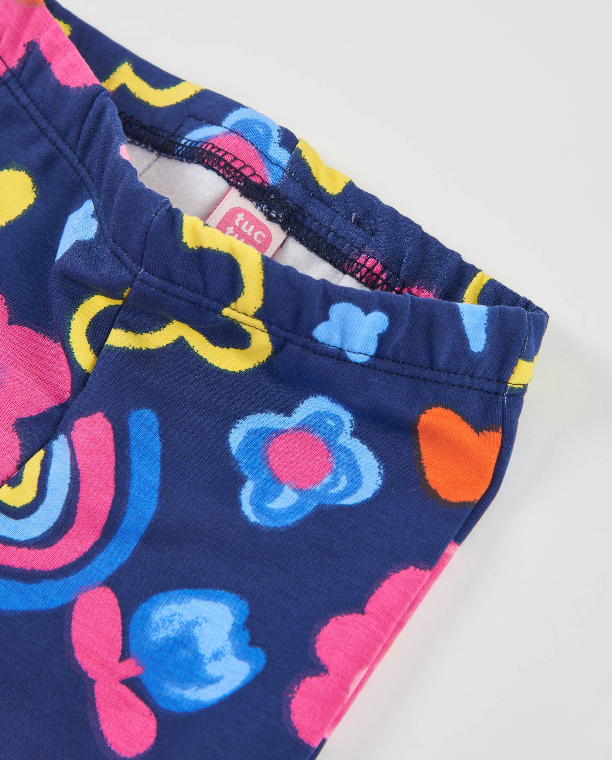 Legging de niña de felpa con estampado de flores y tacto suave