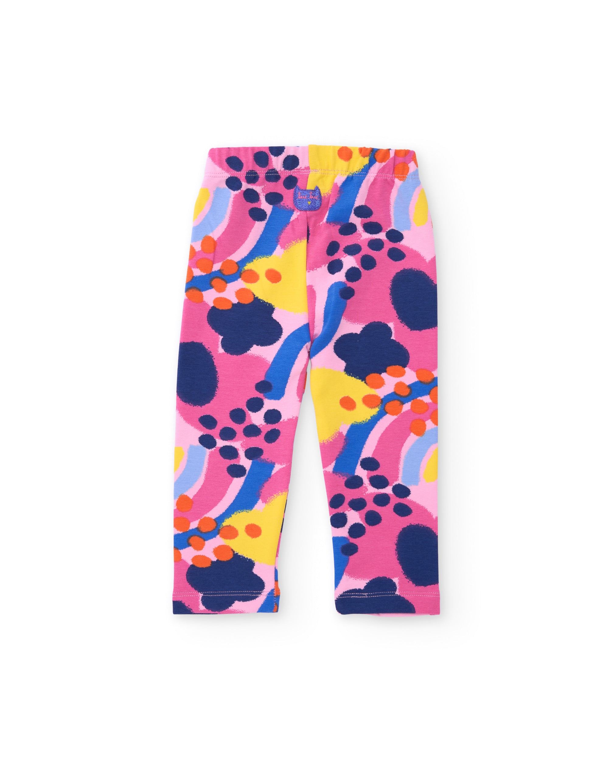 Legging de niña de felpa con estampado floral y ajuste cómodo