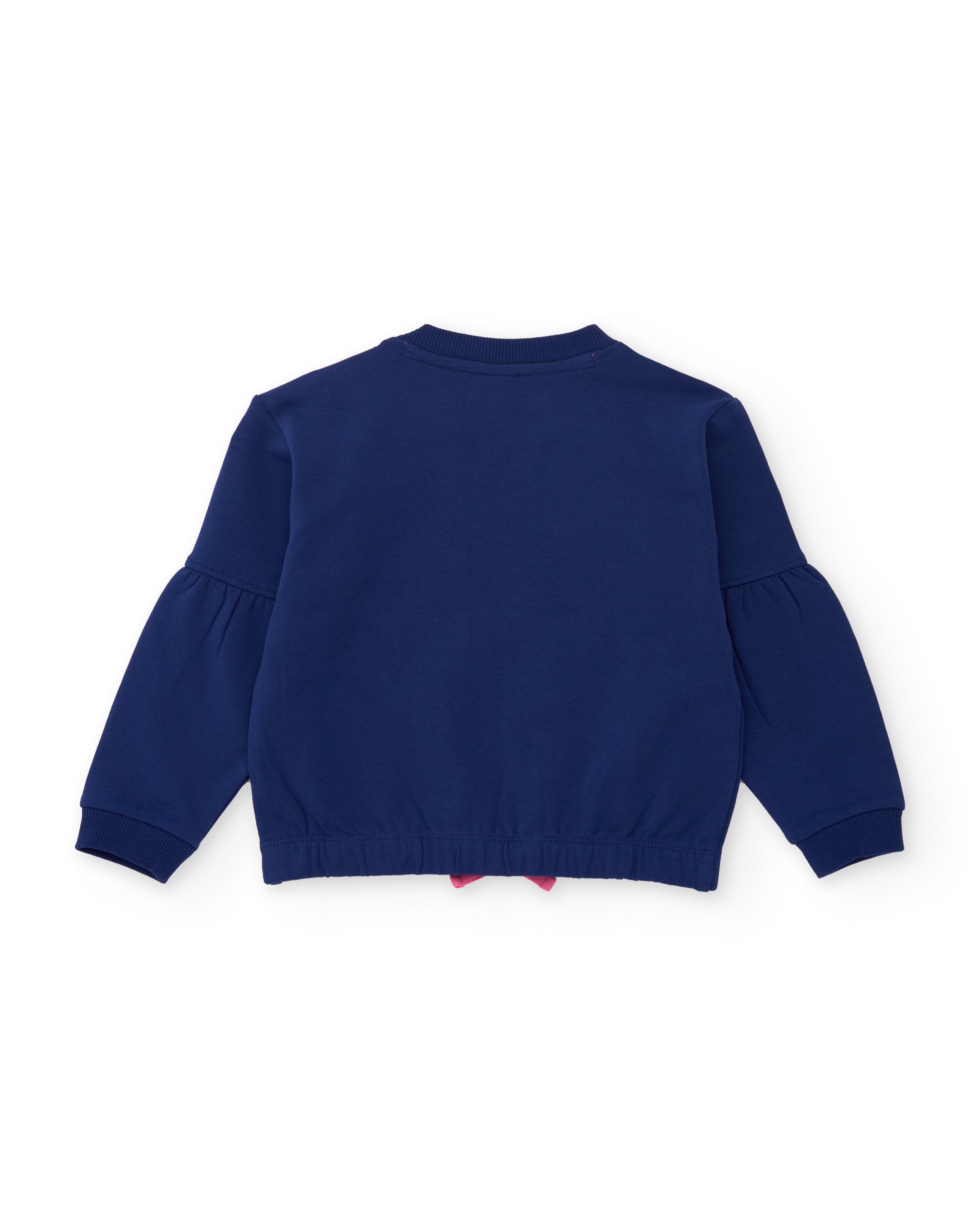 Conjunto de niña de felpa con sudadera y leggings diseño floral