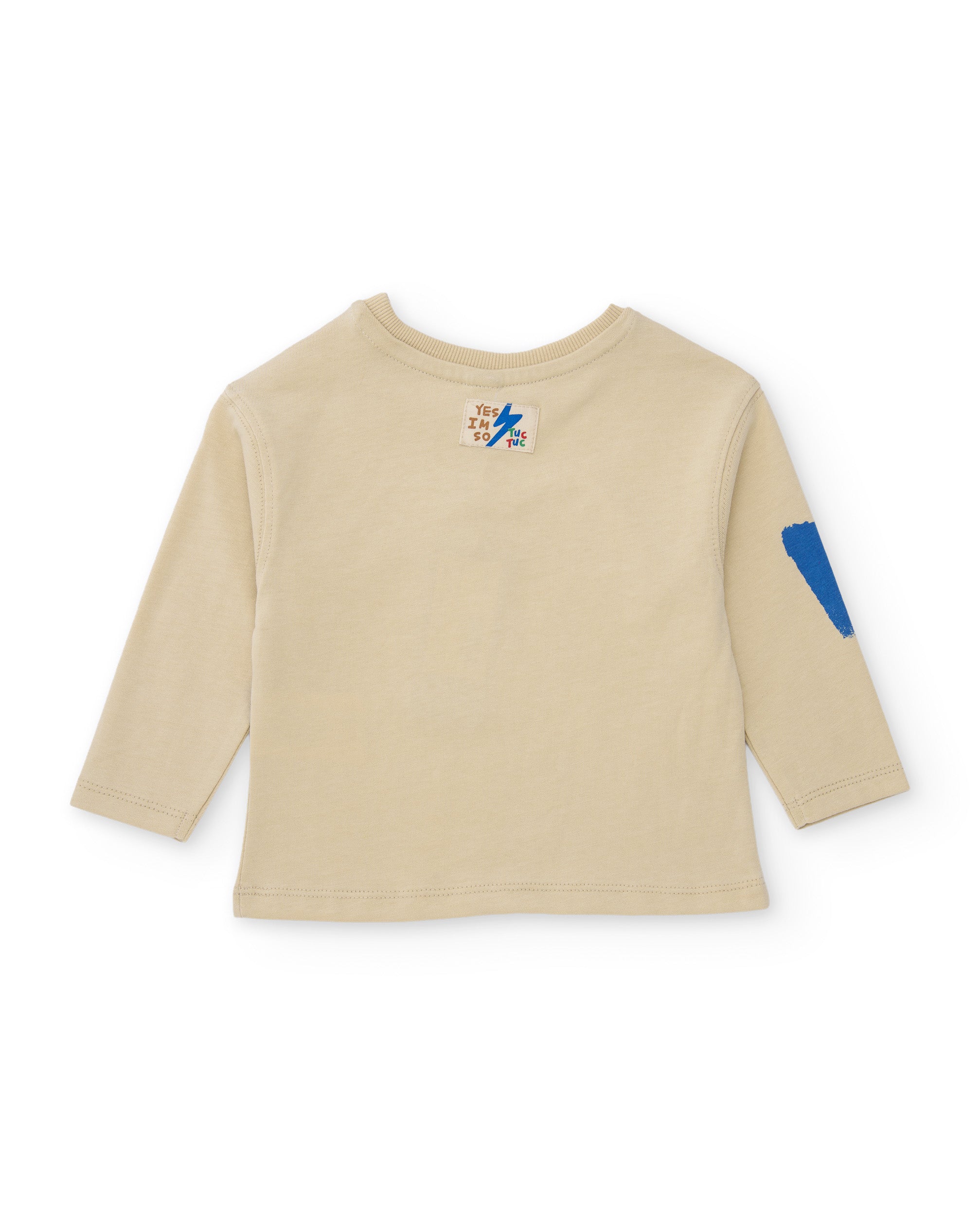 Camiseta de niño de punto con estampado geométrico y manga larga