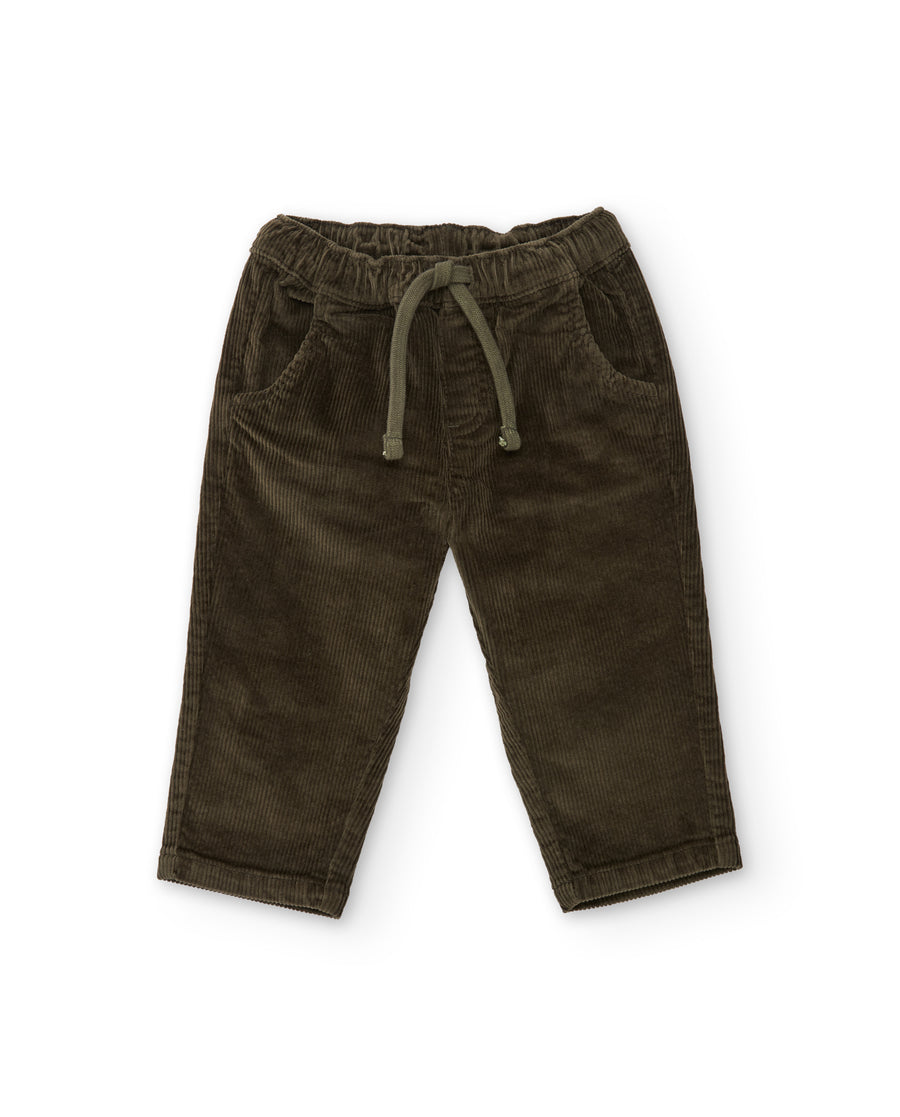 Pantaloni da bambino in velluto a coste con vita regolabile e morbidi al tatto