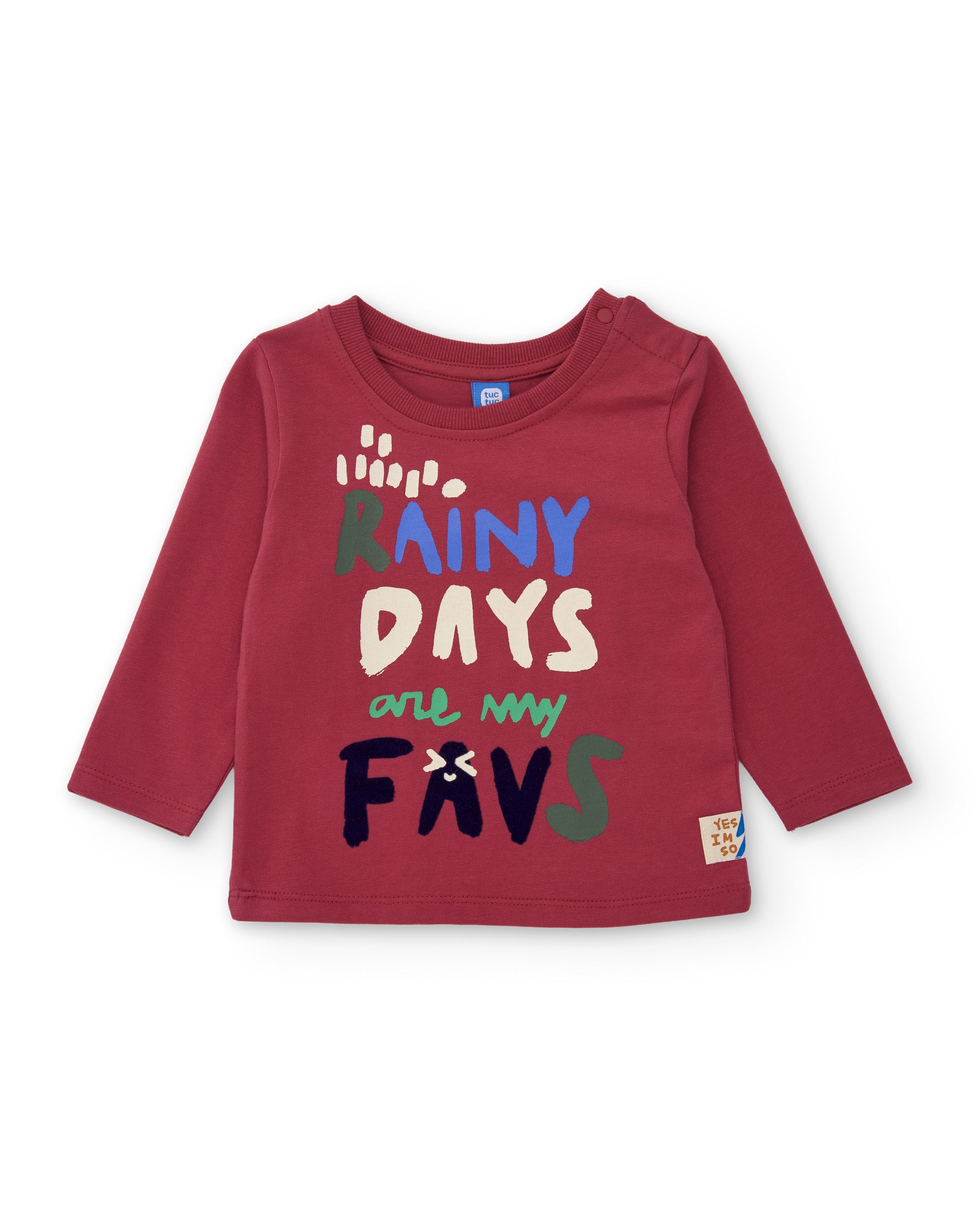 Camiseta de niño de punto con manga larga y gráfico divertido