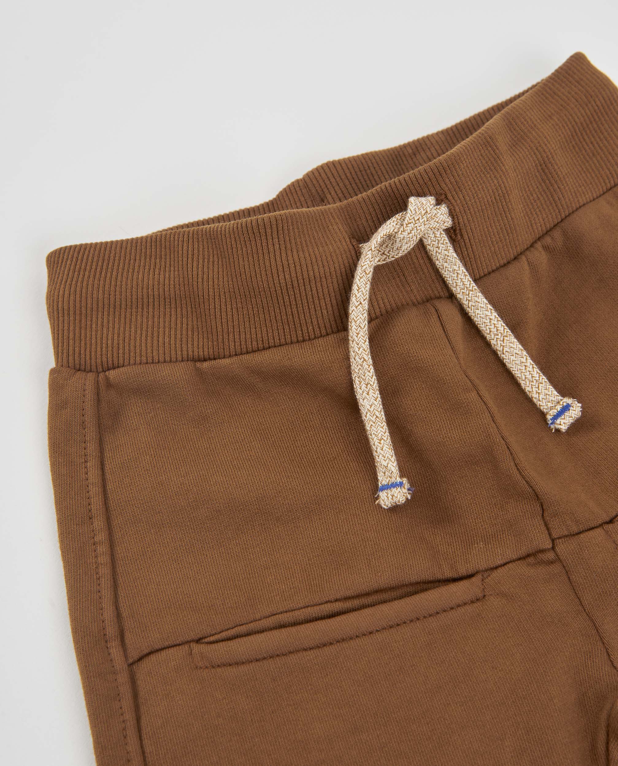 Pantalón de niño de felpa con cintura elástica y cordón ajustable