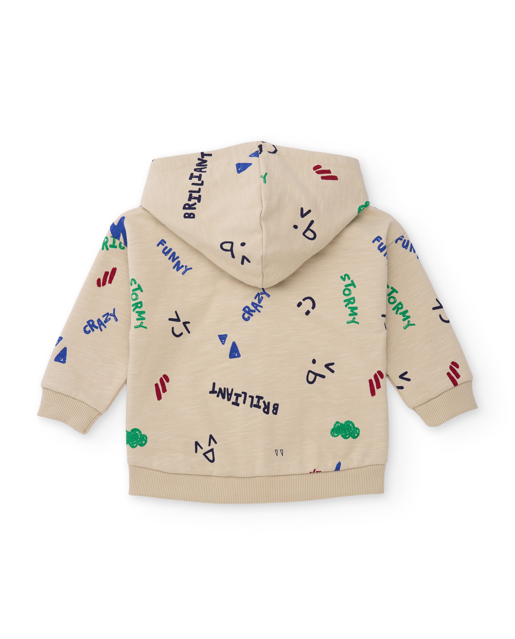Chaqueta de niño de felpa con capucha y estilo urbano