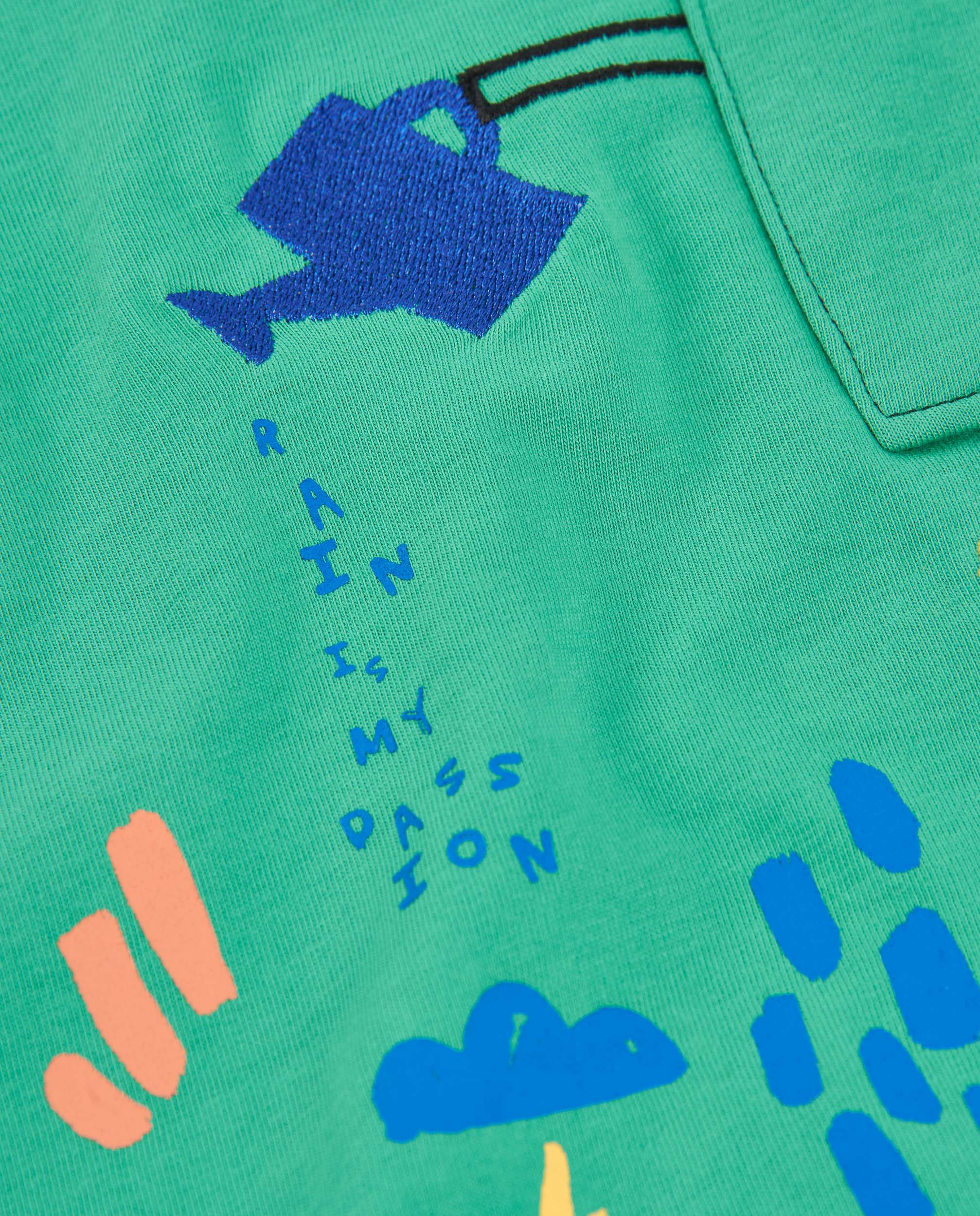 Camiseta de niño de punto con bolsillo y estampado divertido