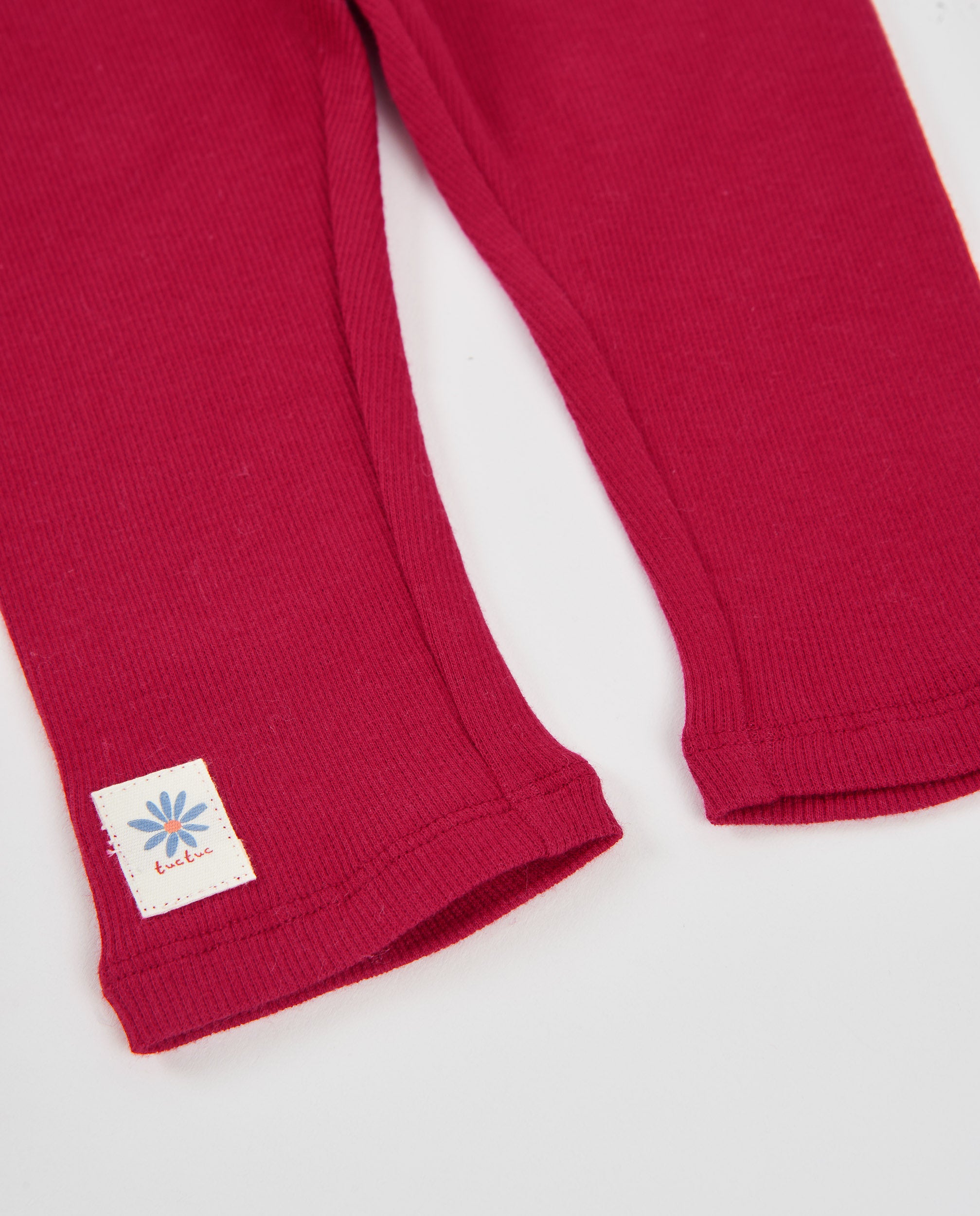 Legging de niña de punto con cintura elástica decorada