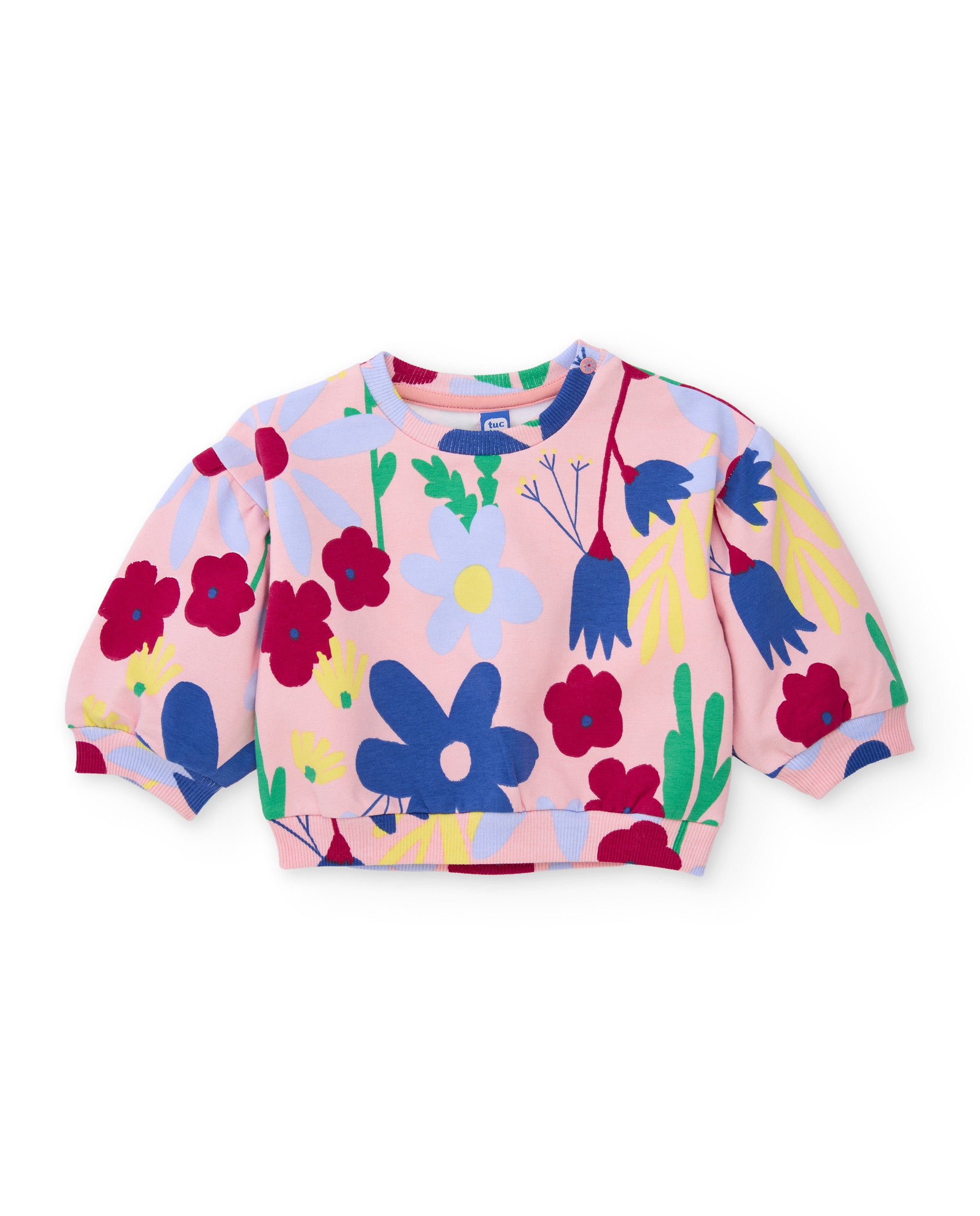 Conjunto de niña de felpa con sudadera floral y leggings cómodos