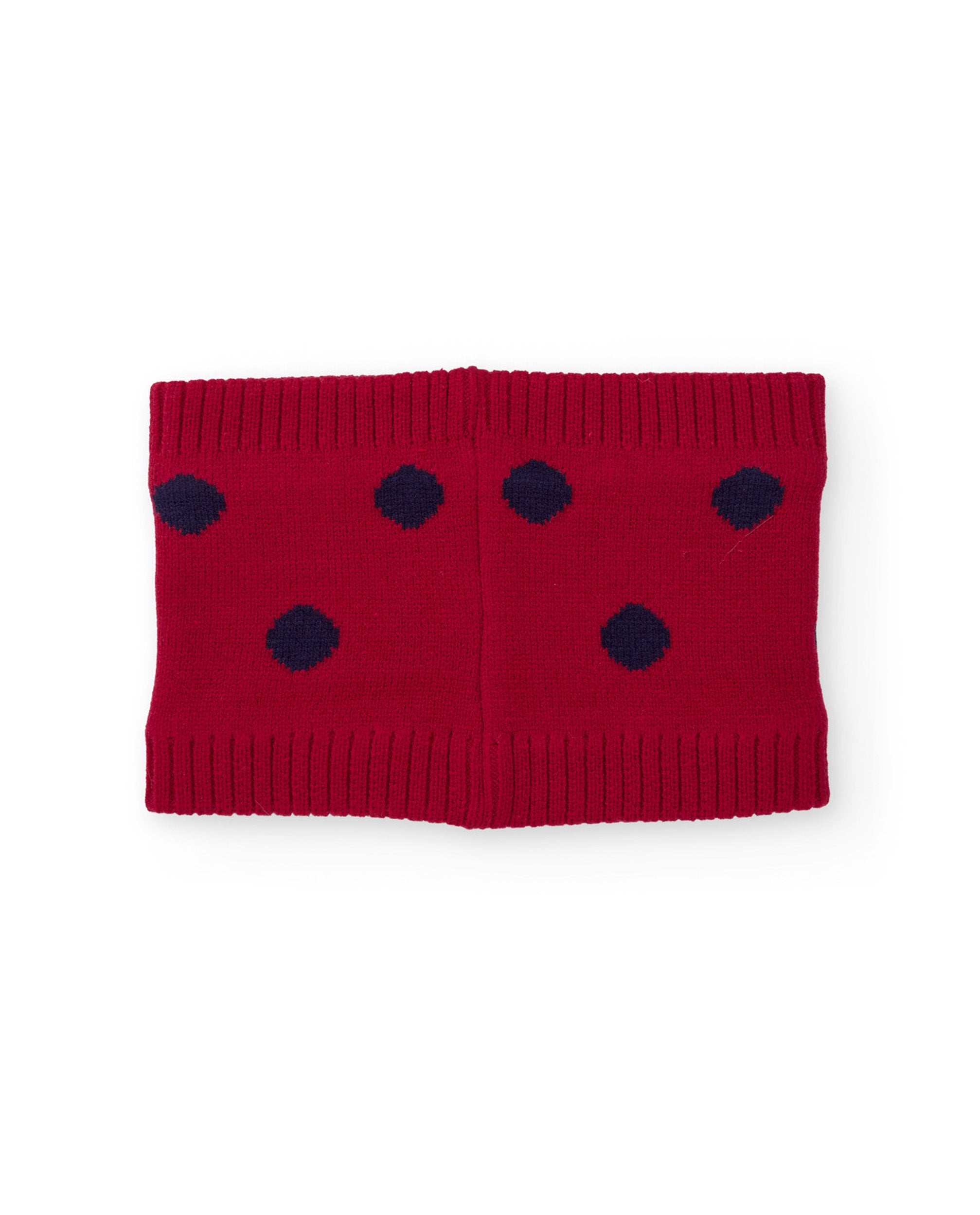 Braga de cuello de niña de tricot inspiración de mariquita