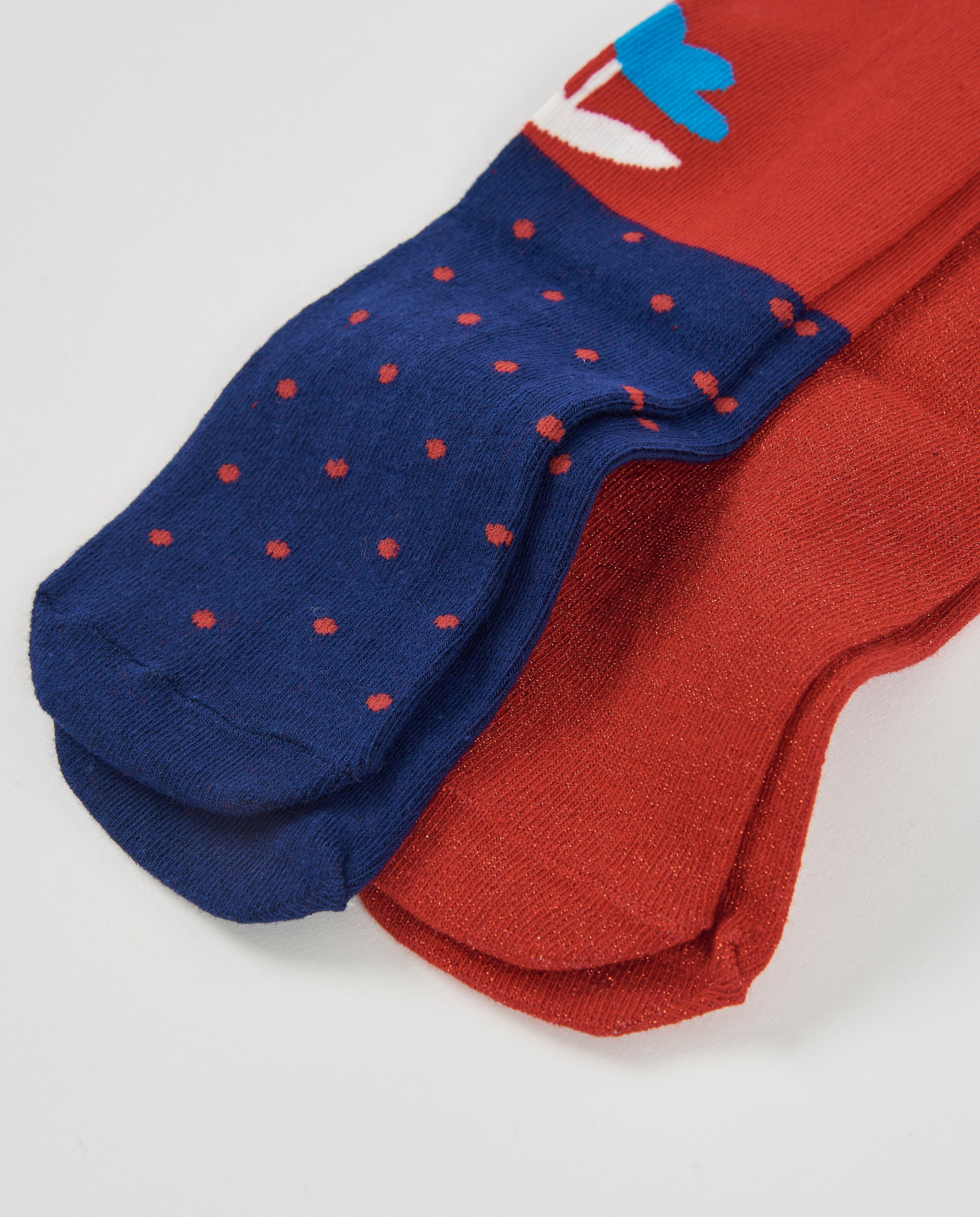 Leotardos de niña de punto con estampado de lunares y tacto suave