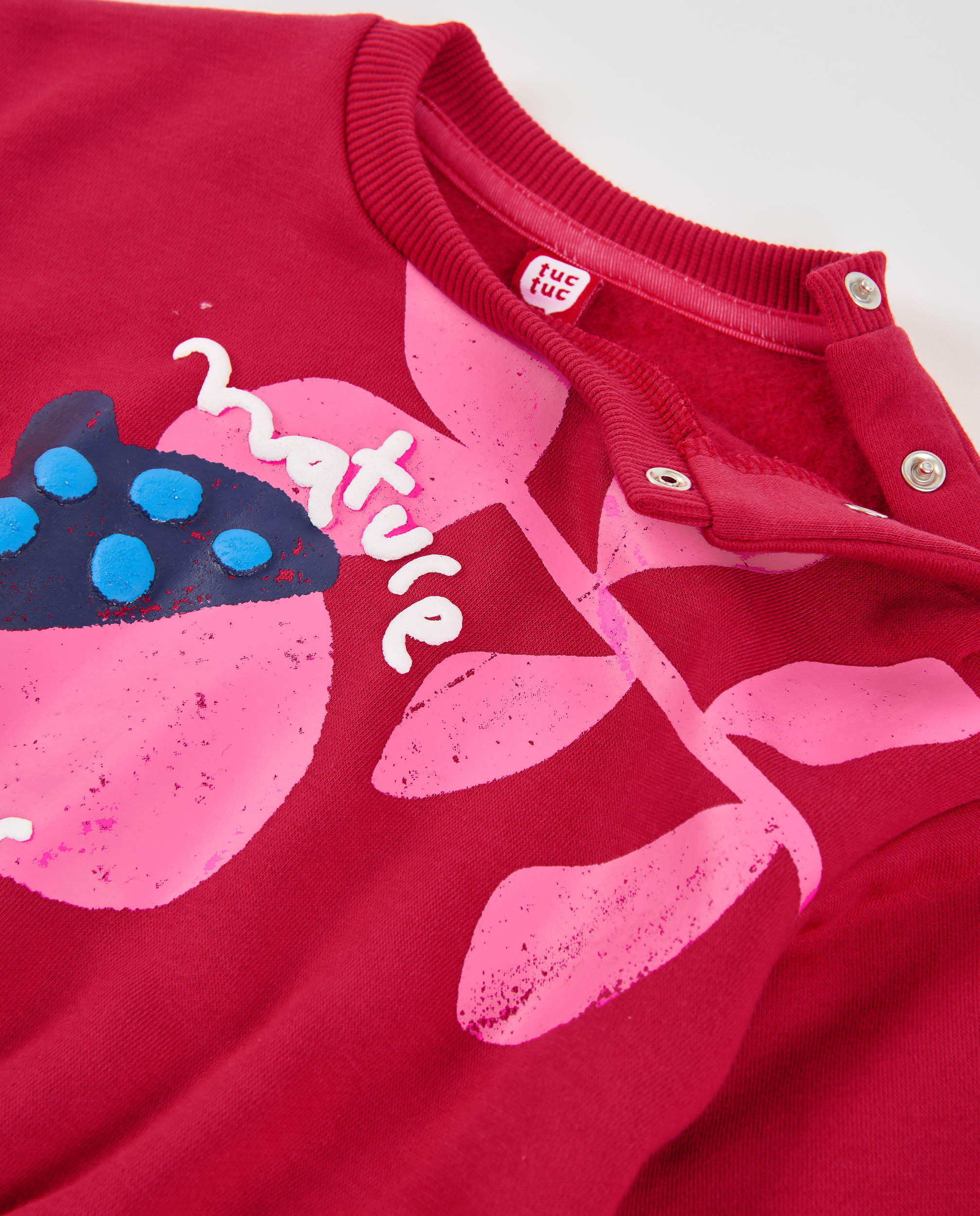 Sudadera de niña de felpa con estampado abstracto y tacto cálido