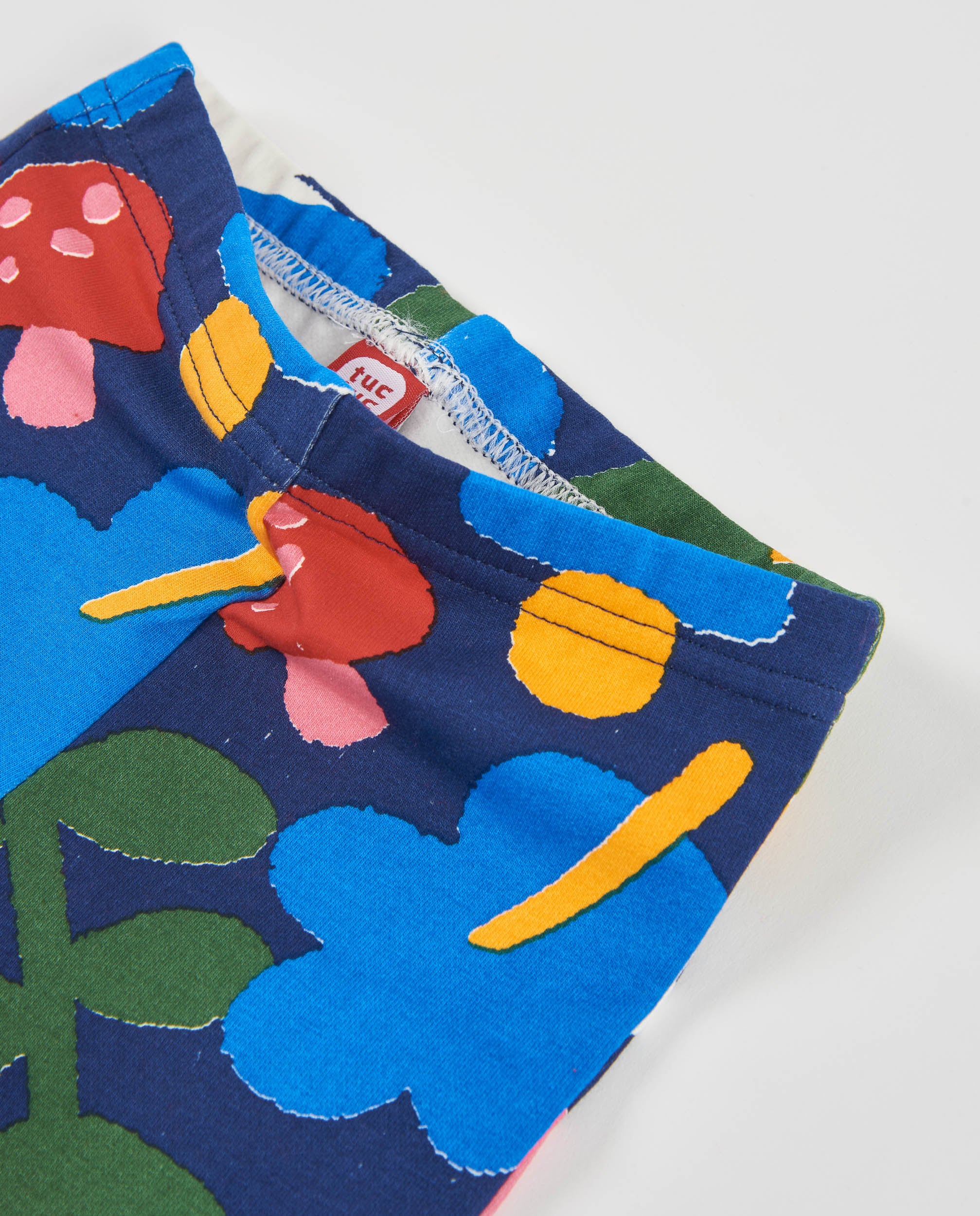 Legging de niña de felpa con print floral y cintura cómoda