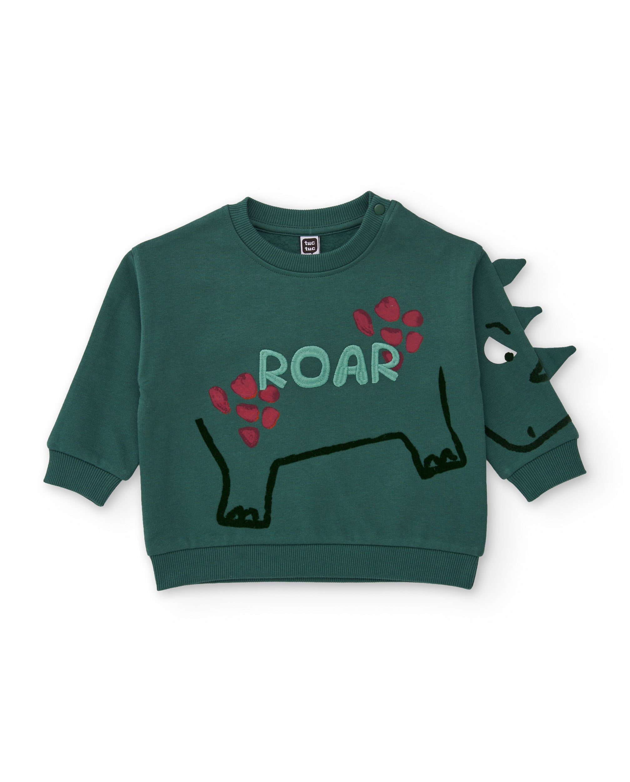 Conjunto de niño de felpa con sudadera de rinoceronte y pantalón estampado