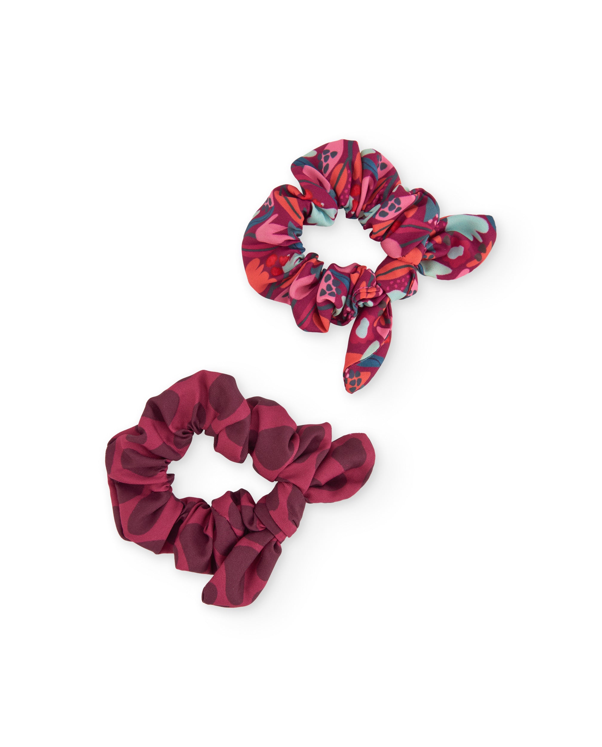 Set de coleteros de niña con estampado floral y colores alegres
