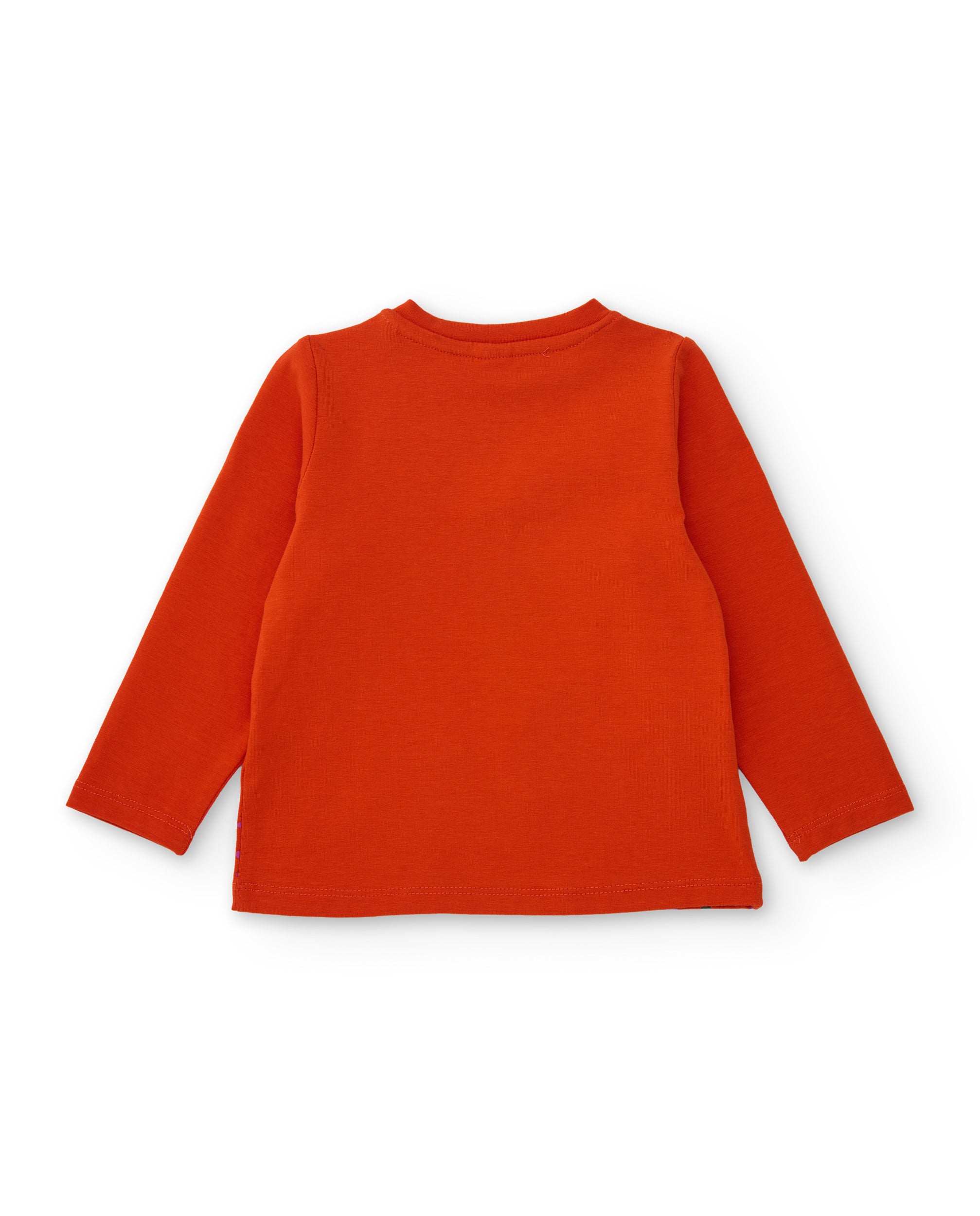 Camiseta de niña de punto con estampado de flores y manga larga