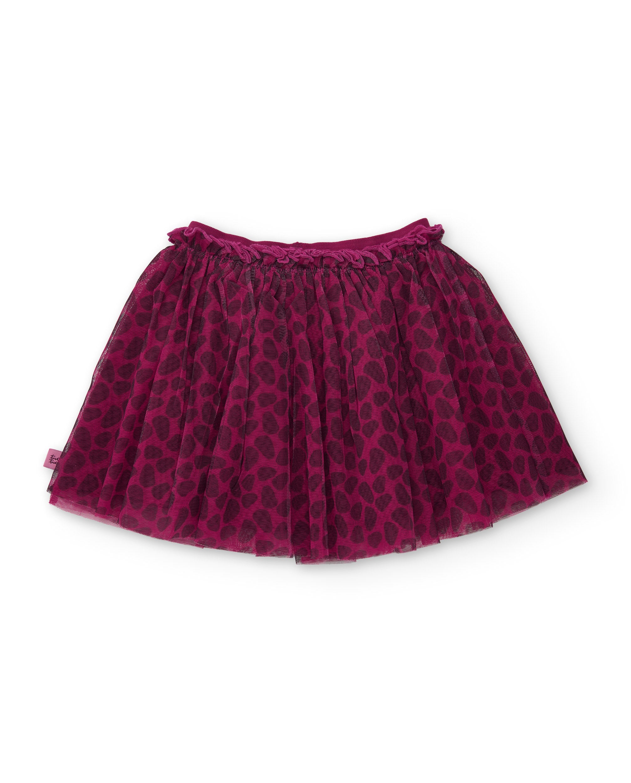 Falda de niña de tul con diseño animal print y acabado elegante