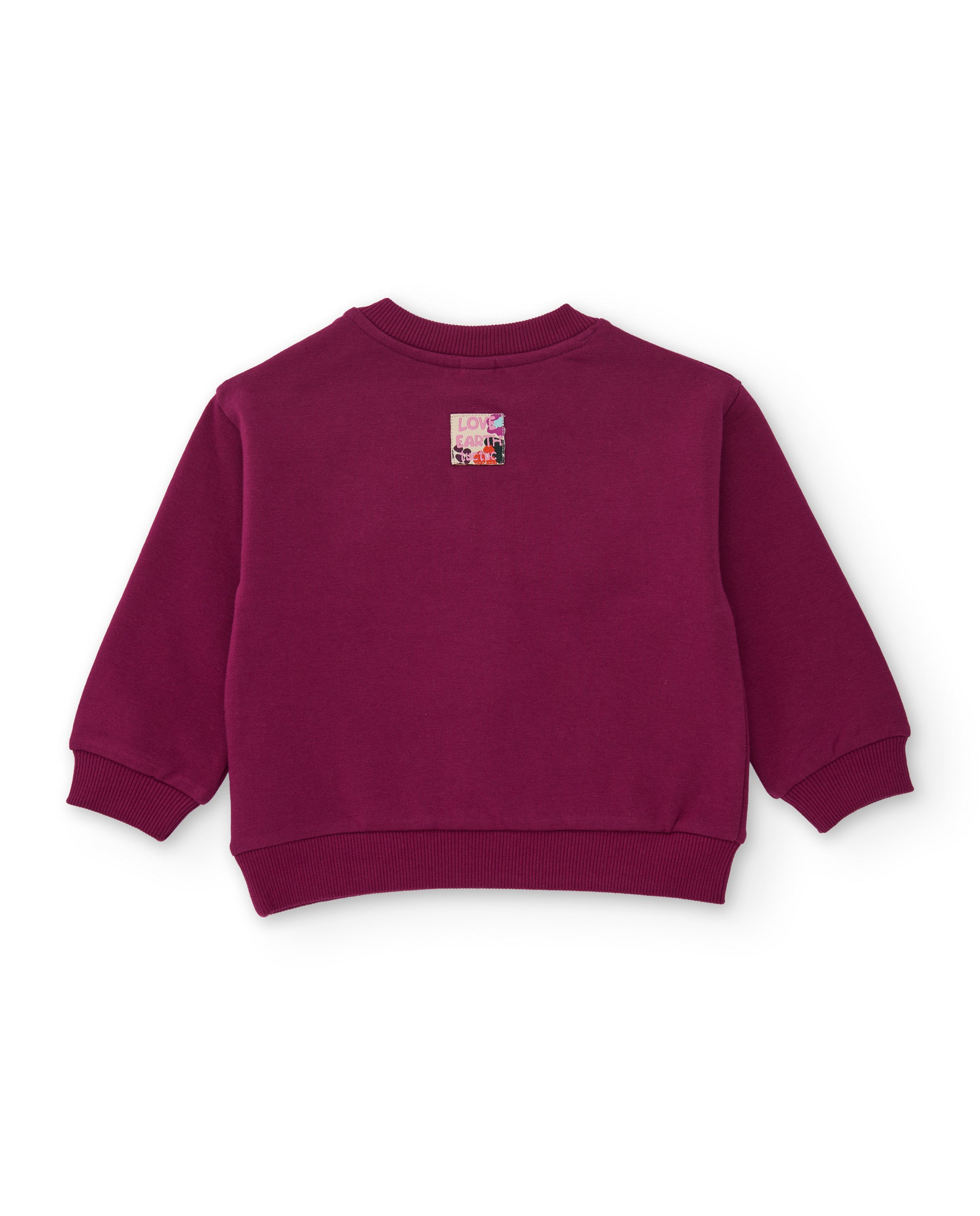 Conjunto de niña de felpa con sudadera de rinoceronte y leggings florales