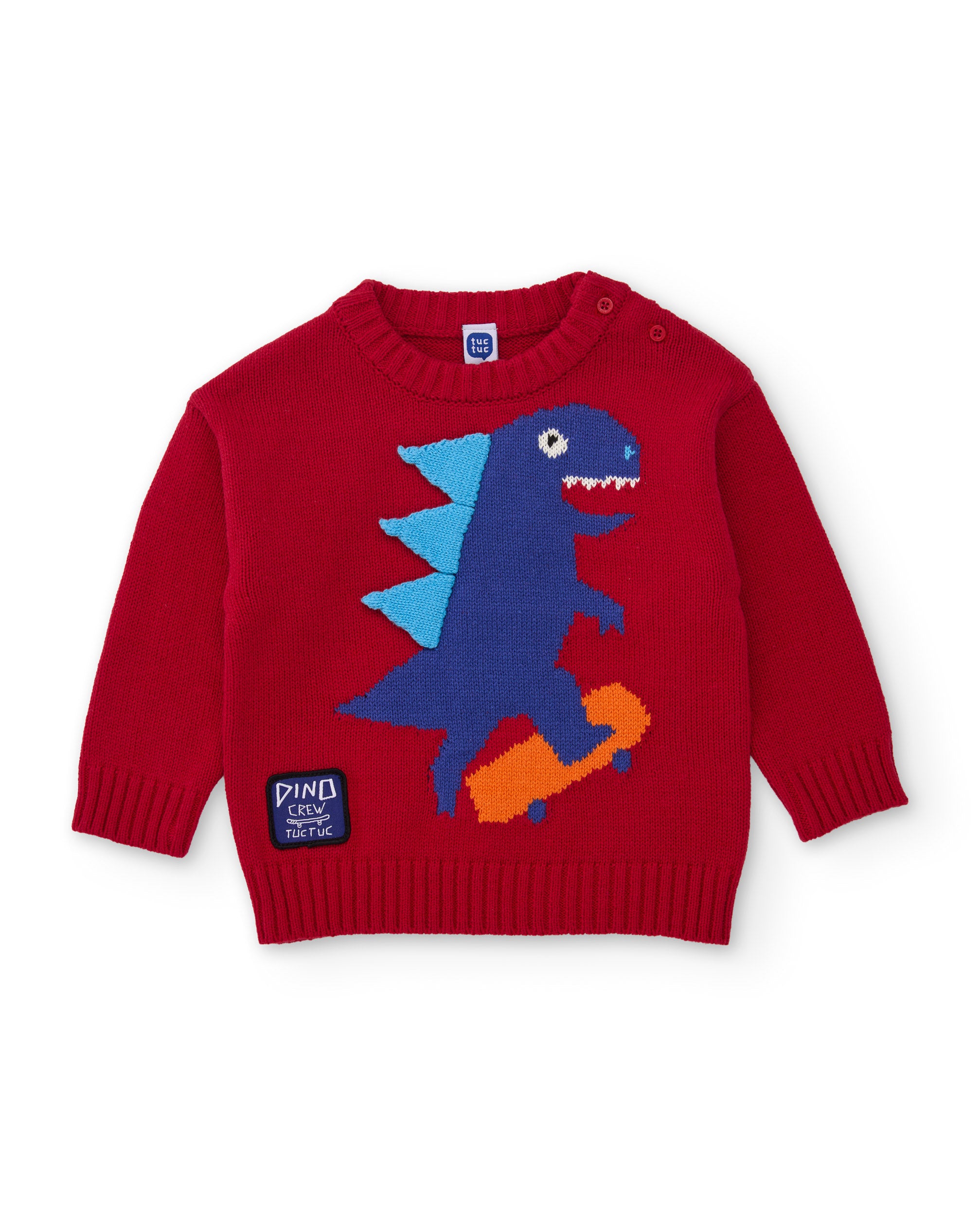 Jersey de niño de tricot con print de dinosaurio y tacto suave