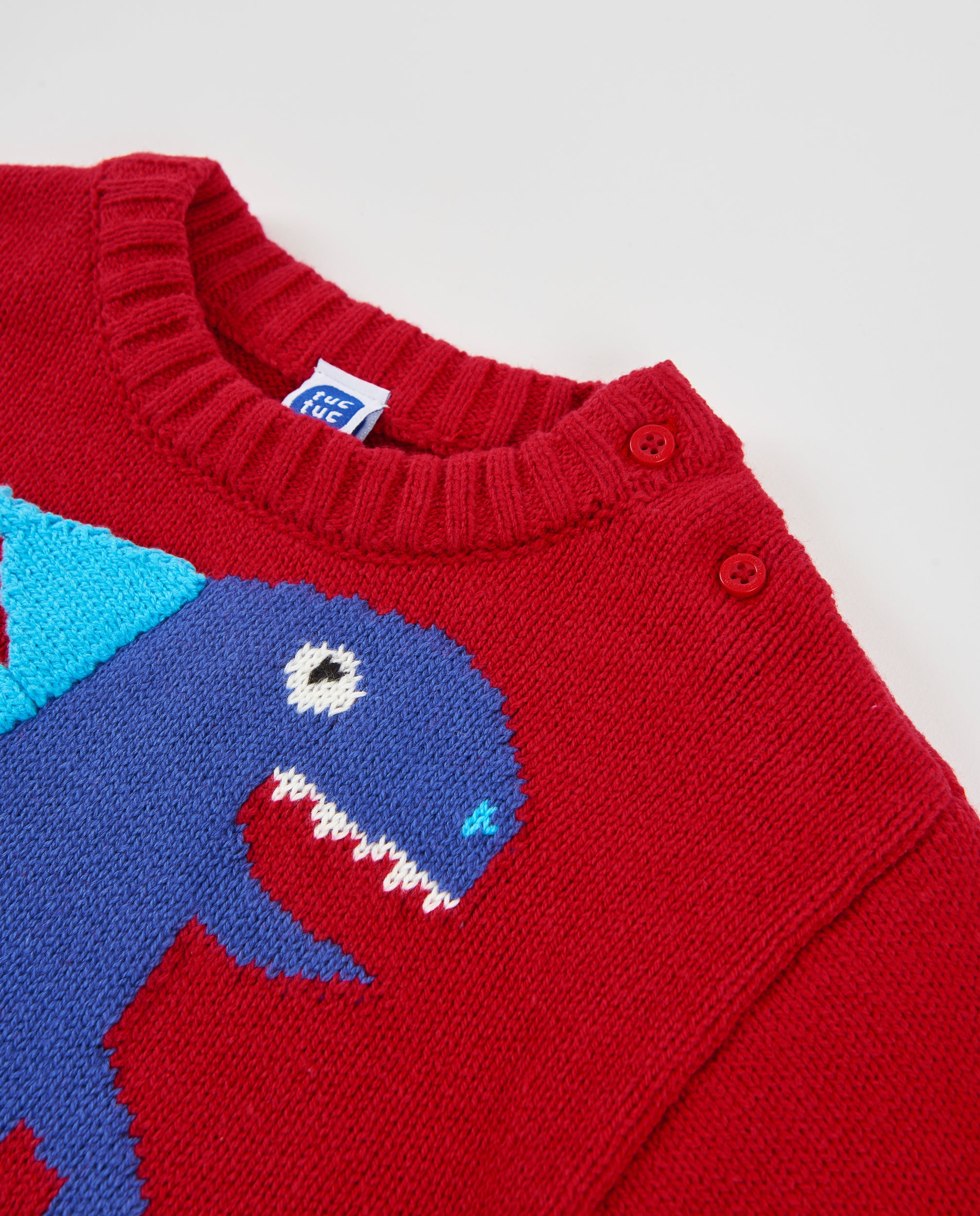 Jersey de niño de tricot con print de dinosaurio y tacto suave