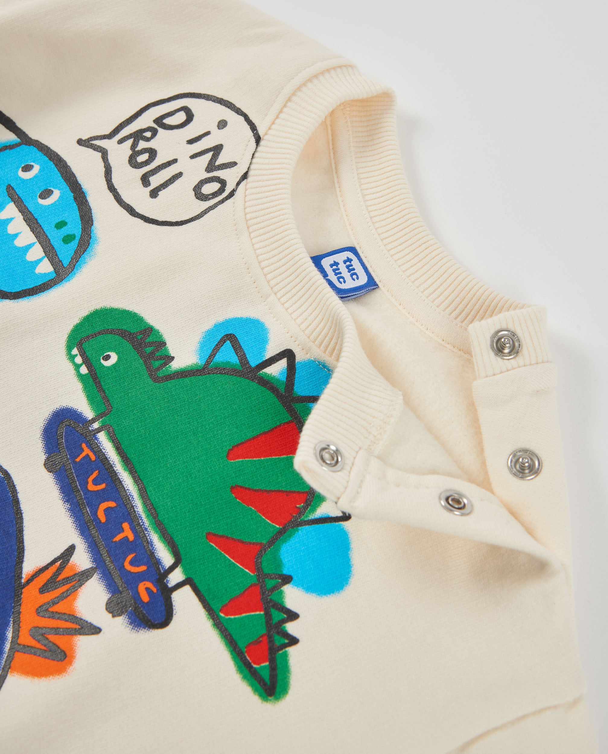 Sudadera de niño de felpa con gráficos dinosaurios y tacto cálido