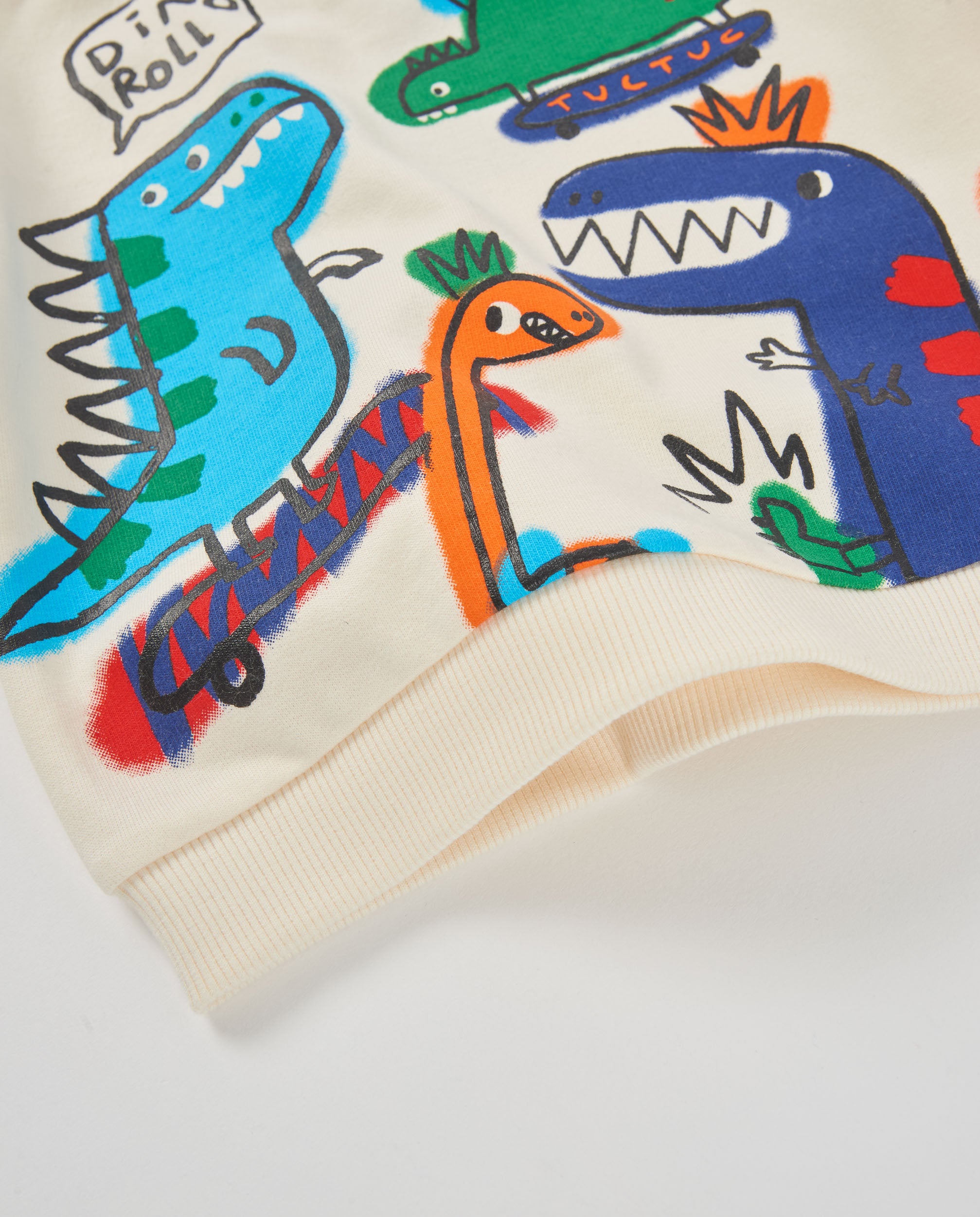 Sudadera de niño de felpa con gráficos dinosaurios y tacto cálido