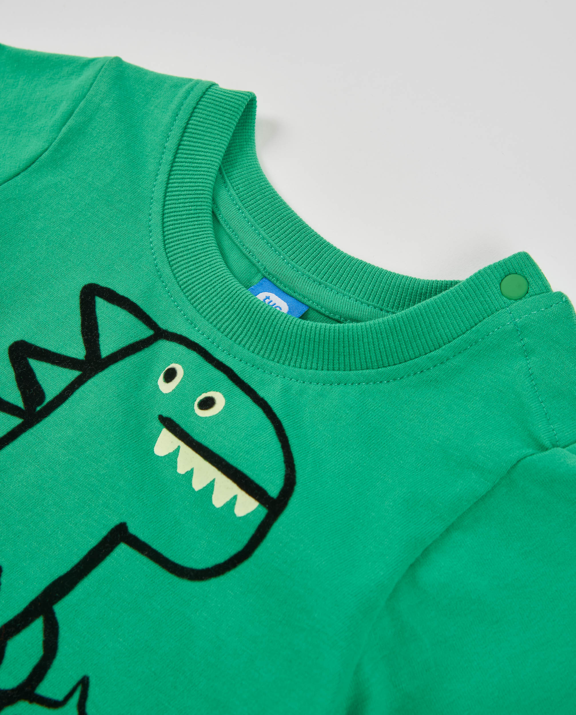 Camiseta de niño de punto con gráfico de dinosaurio