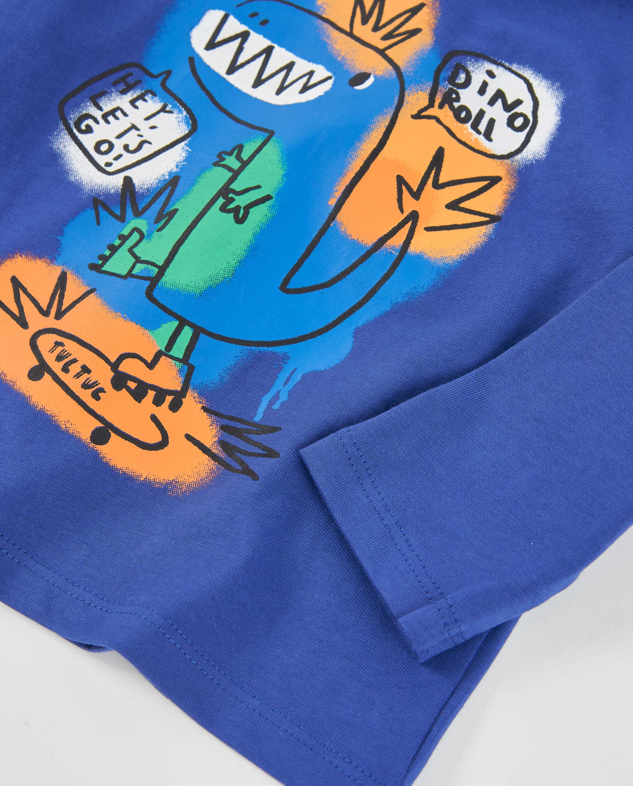 Camiseta de niño de punto con print divertido y tejido cómodo