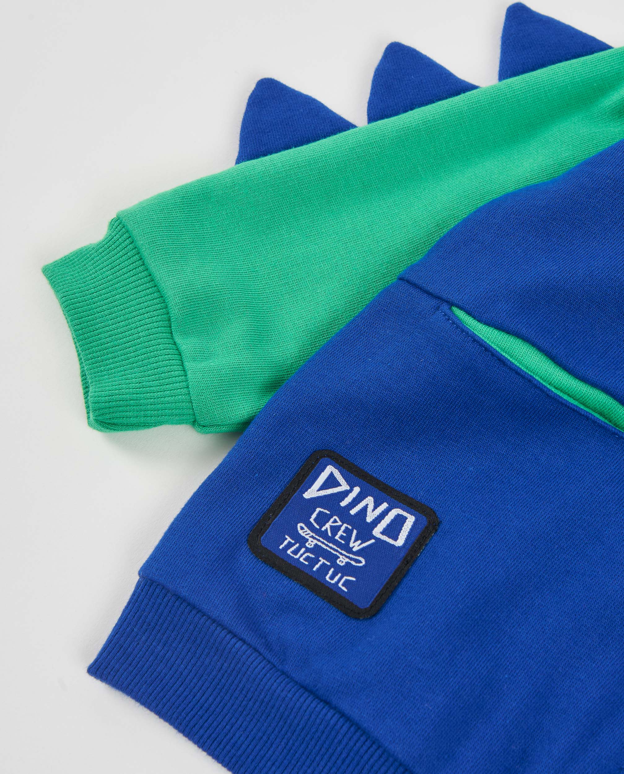 Sudadera de niño de felpa con capucha y diseño de dinosaurio