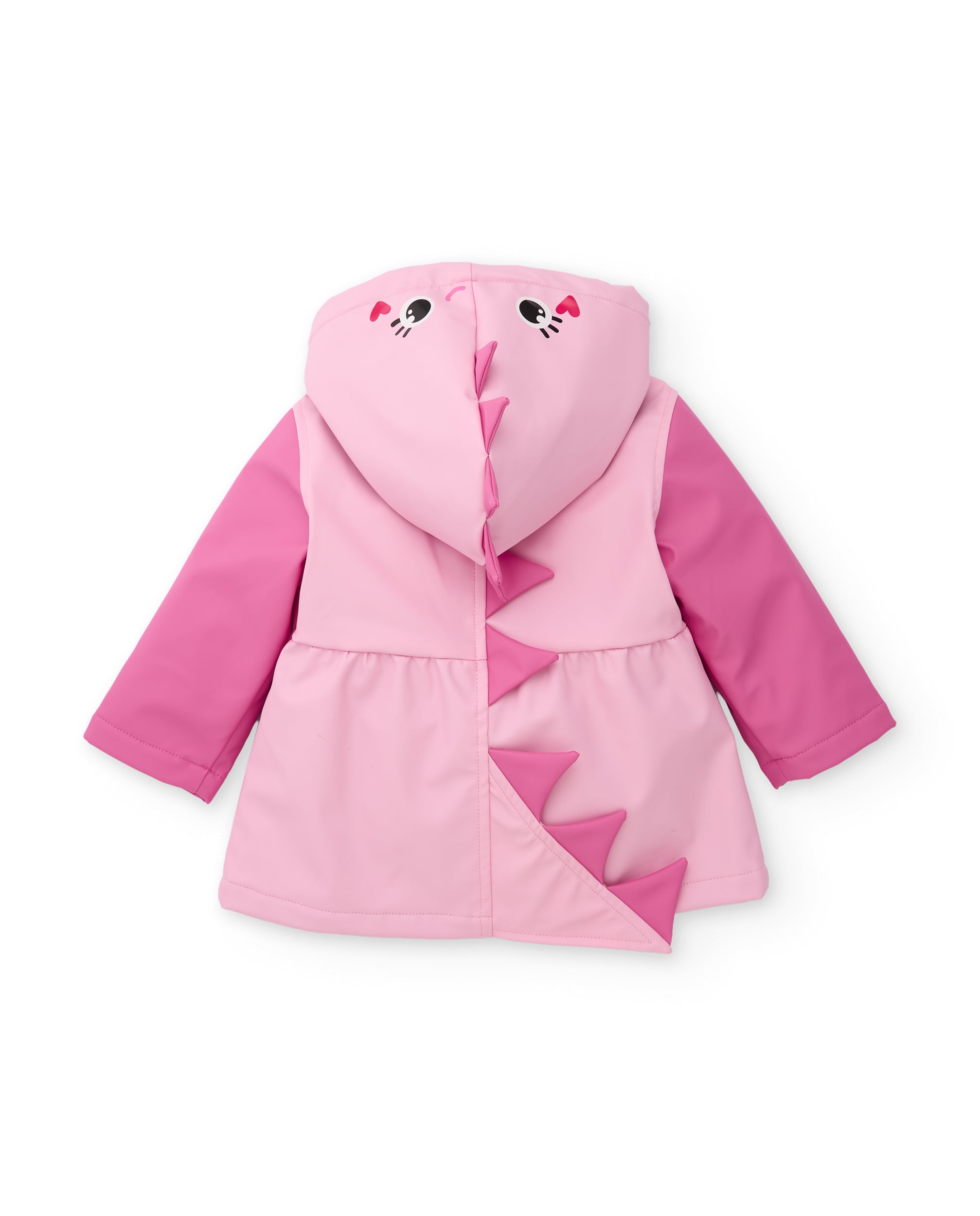 Chubasquero de niña con diseño de dinosaurio y capucha