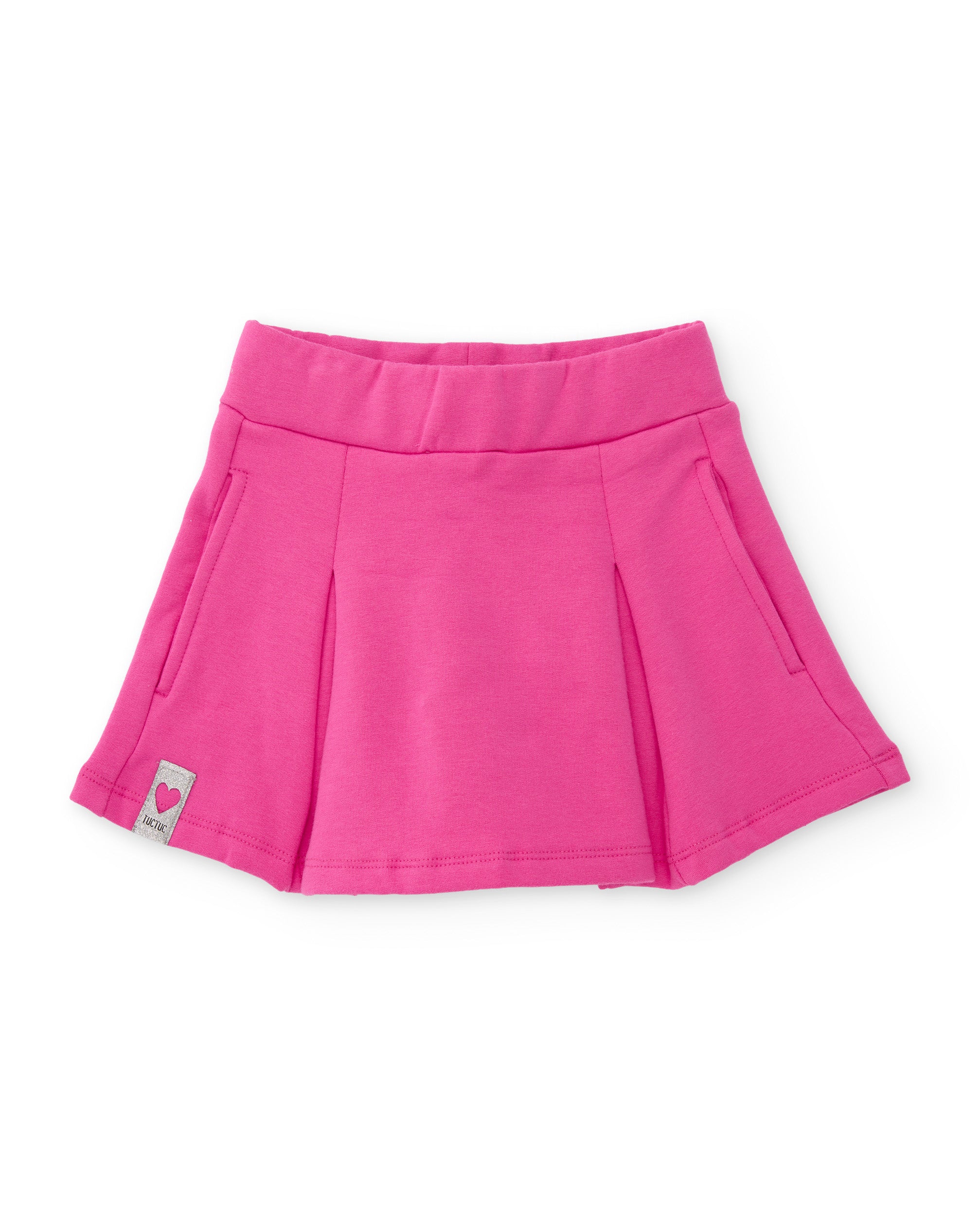 Falda de niña de felpa con cintura elástica y tejido suave