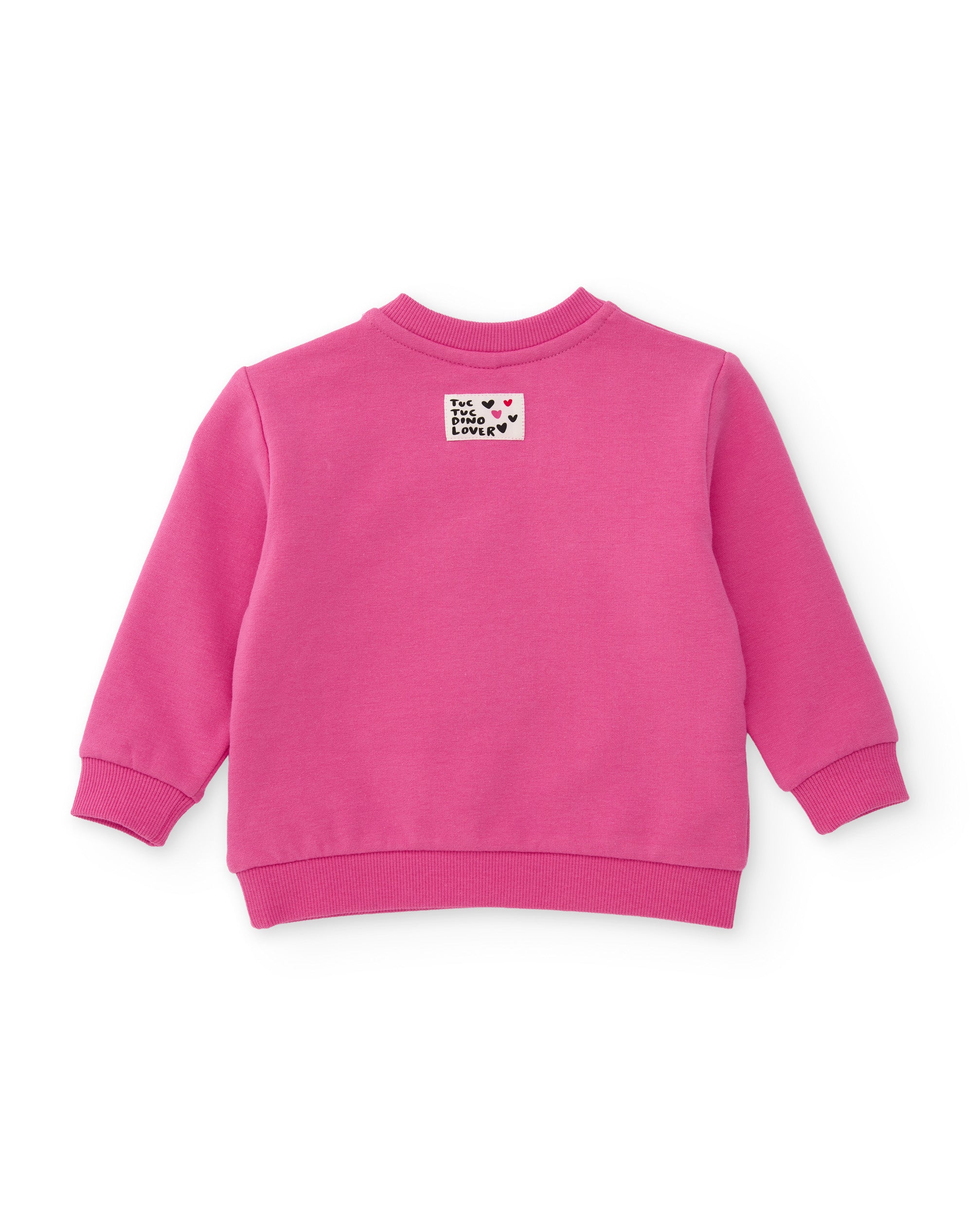 Sudadera de niña de felpa con corazones bordados y tejido cálido